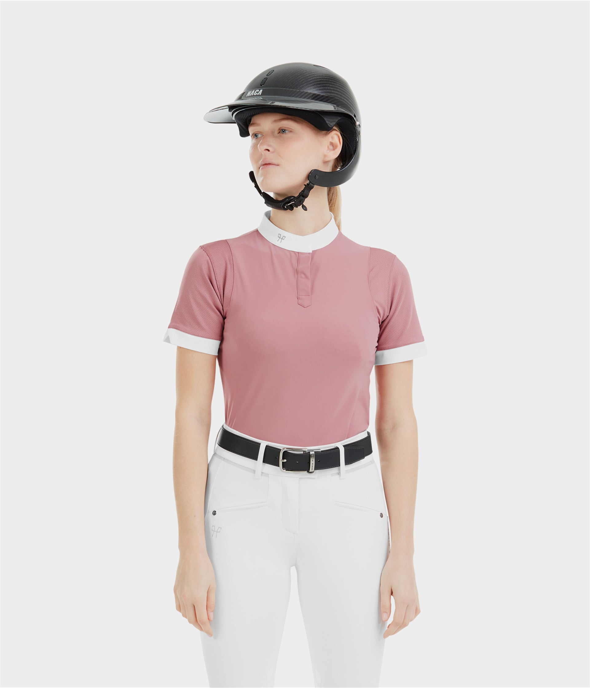 Aerolight | Mesa Pink | Chemise de concours d'équitation manches courtes femme | Horse Pilot