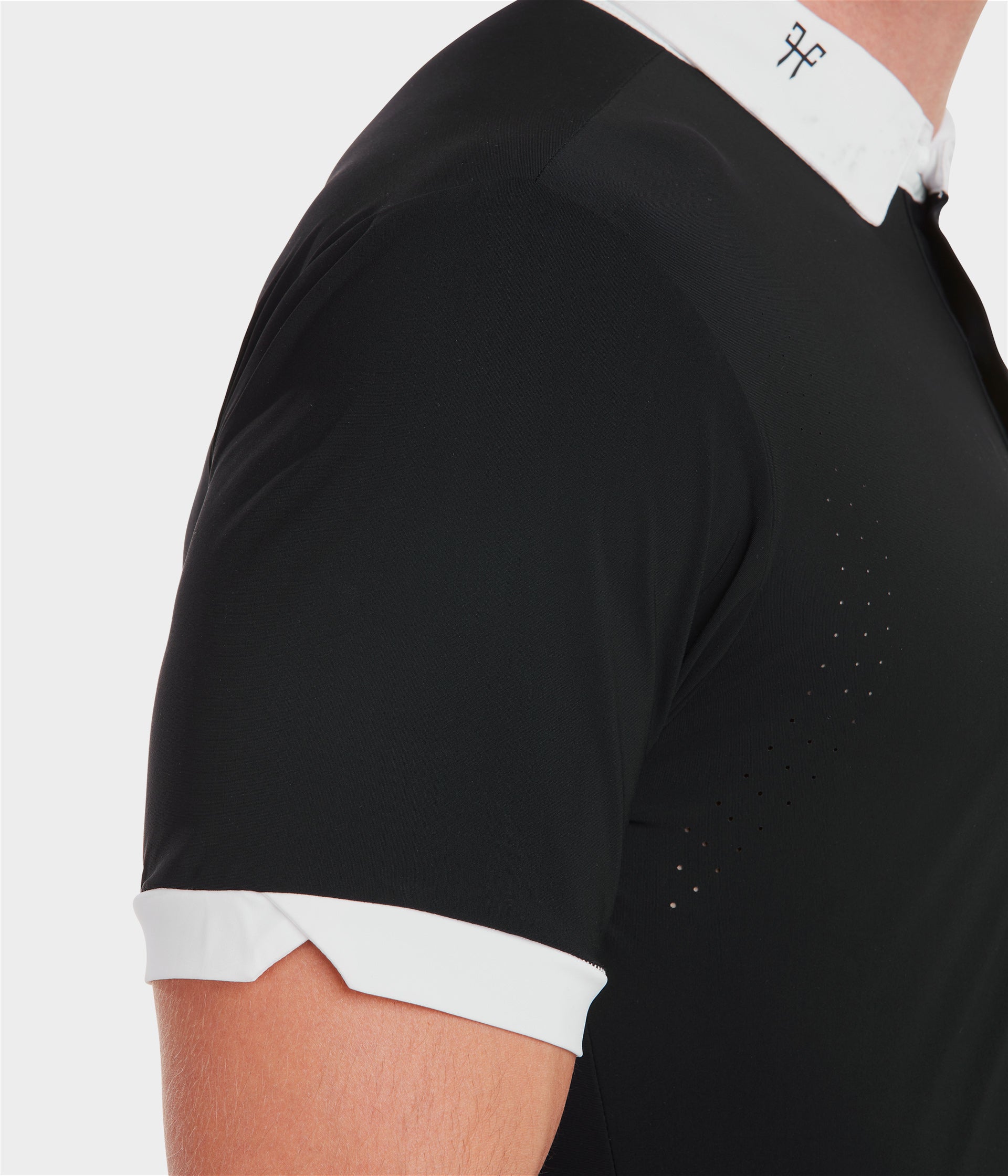 Aerolight | Black | Chemise de concours d'équitation manches courtes homme | Horse Pilot