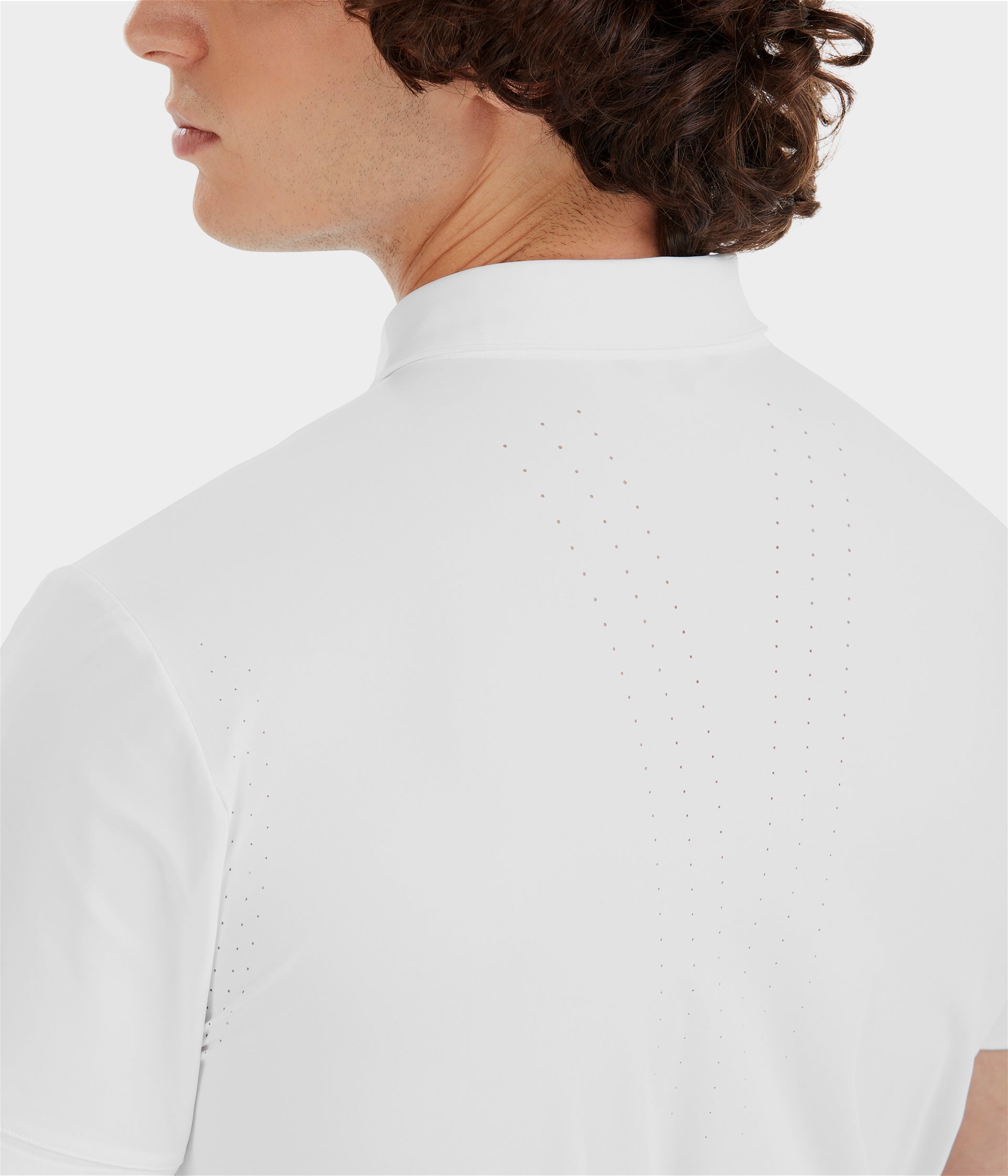 Aerolight | White | Chemise de concours d'équitation manches courtes homme | Horse Pilot