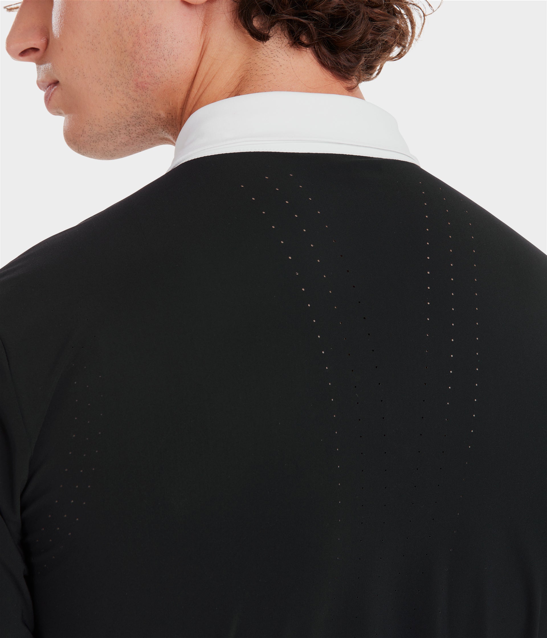 Aerolight | Black | Chemise de concours d'équitation manches courtes homme | Horse Pilot