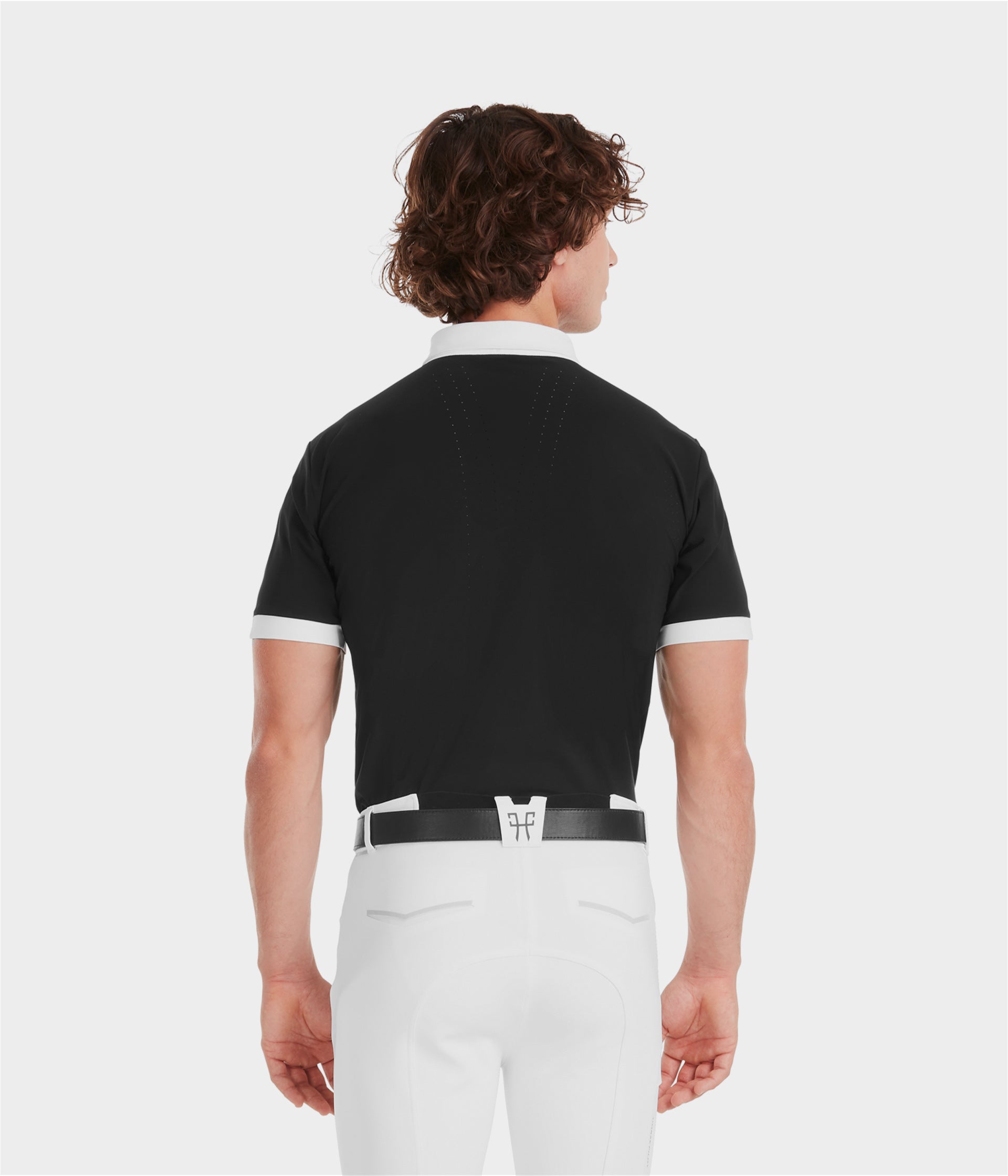 Aerolight | Black | Chemise de concours d'équitation manches courtes homme | Horse Pilot