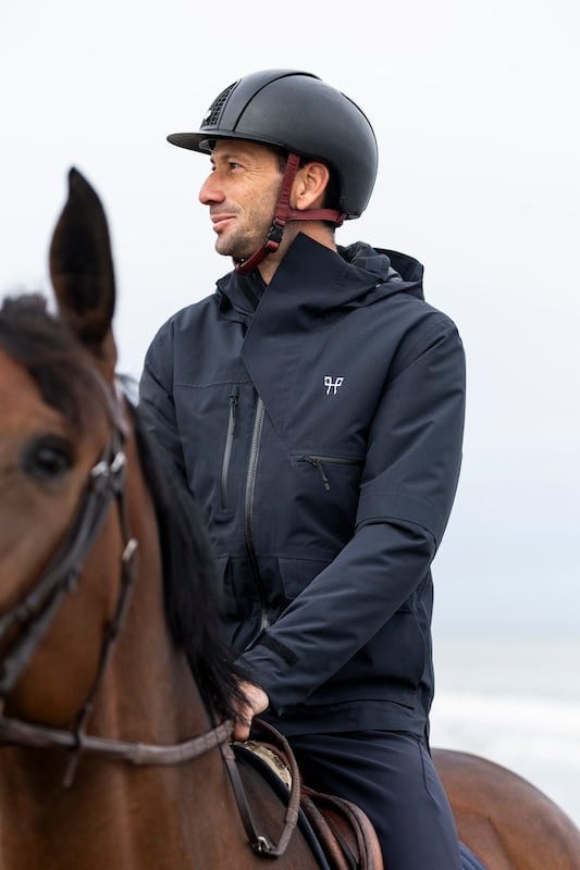 Essential | Vintage Indigo | Manteau d'équitation chaud homme| Horse Pilot