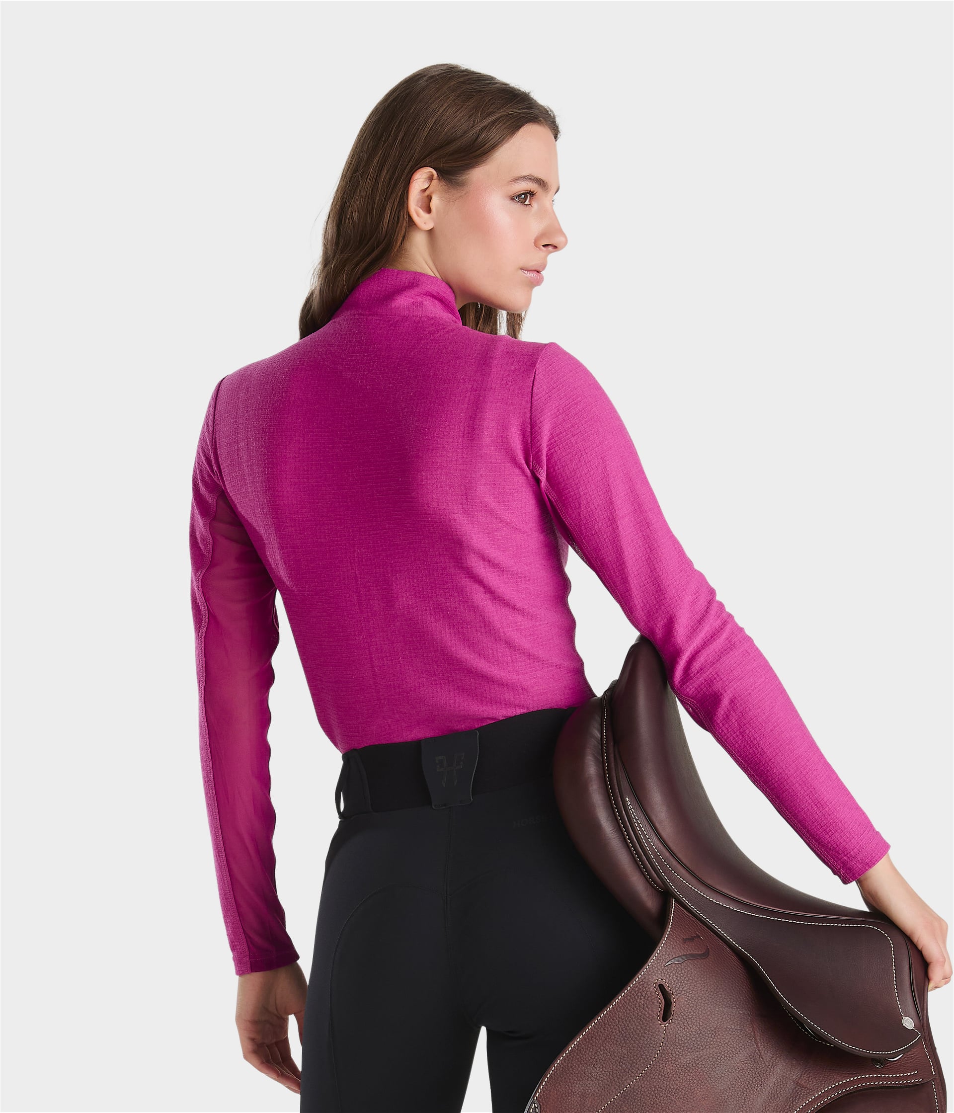 Suntech Shirt | T-shirt manches longues fushia d'équitation léger anti UV femme | Horse Pilot équitation| Horse Pilot