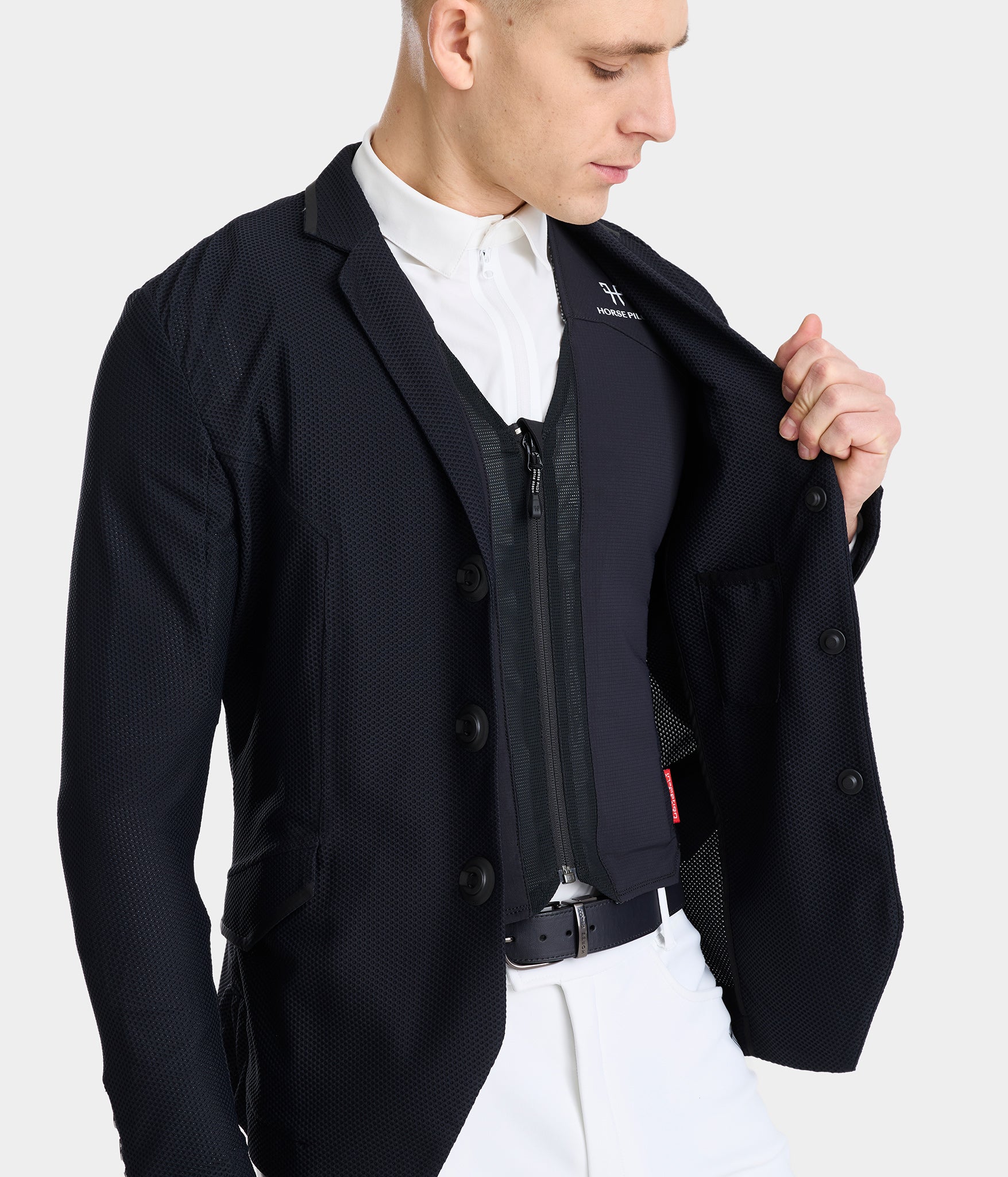 Aeromesh 2.0 | Noir | Veste de concours d'équitation homme | Horse Pilot