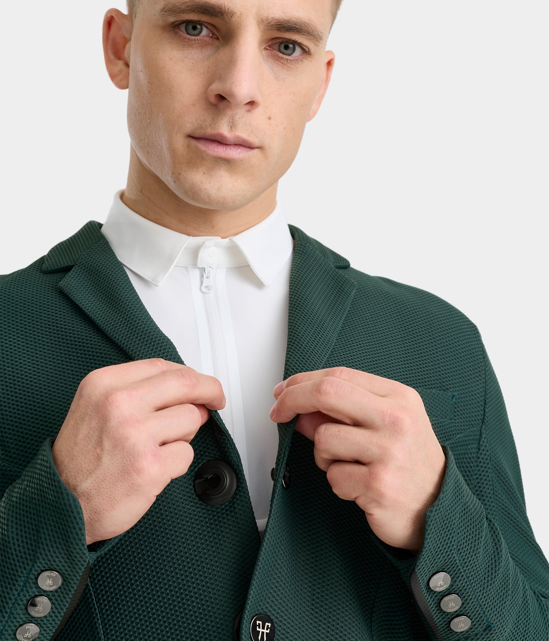 Aeromesh 2.0 | Vert fôret | Veste de concours d'équitation homme | Horse Pilot
