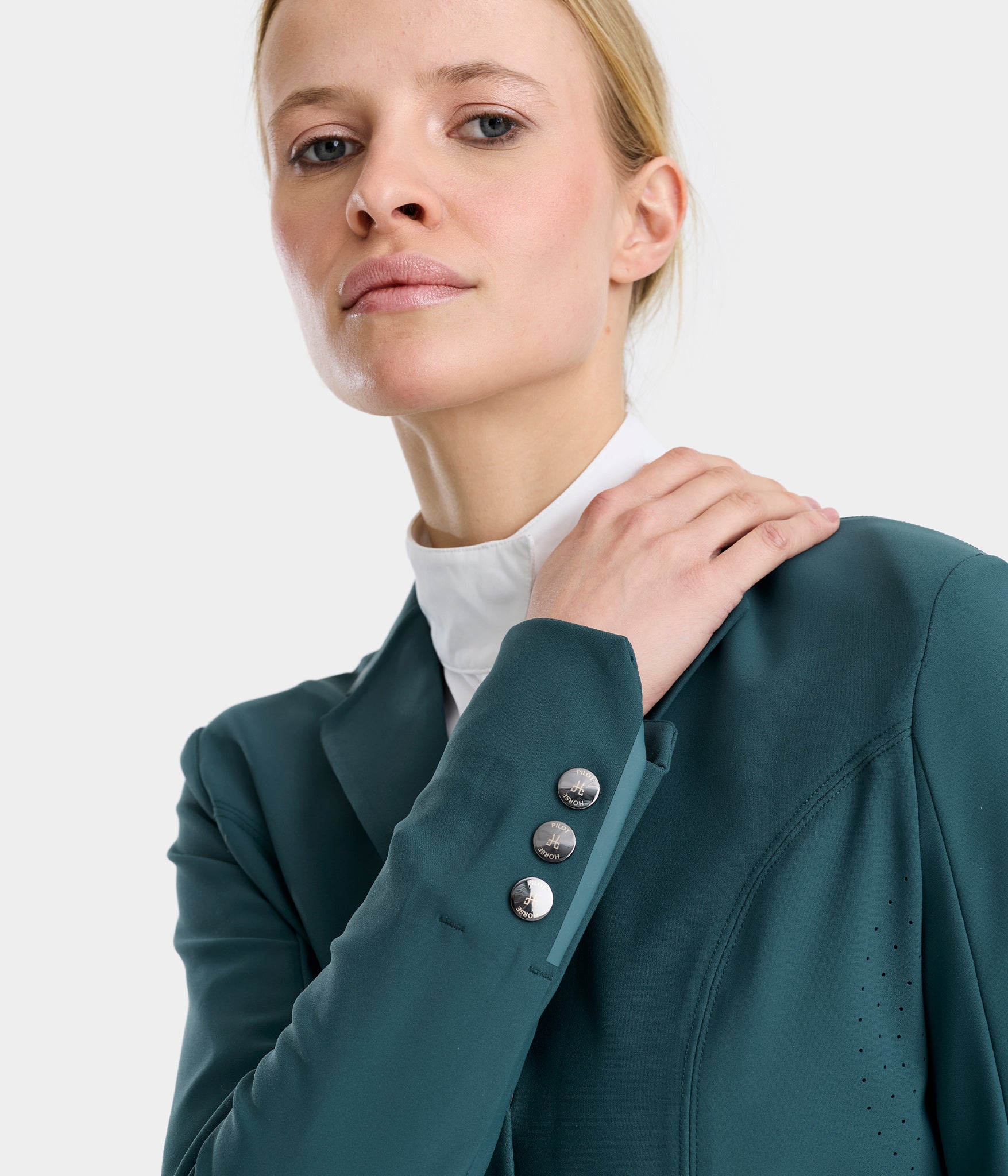 Aeromade | Vert | Veste de concours d'équitation femme | Horse Pilot