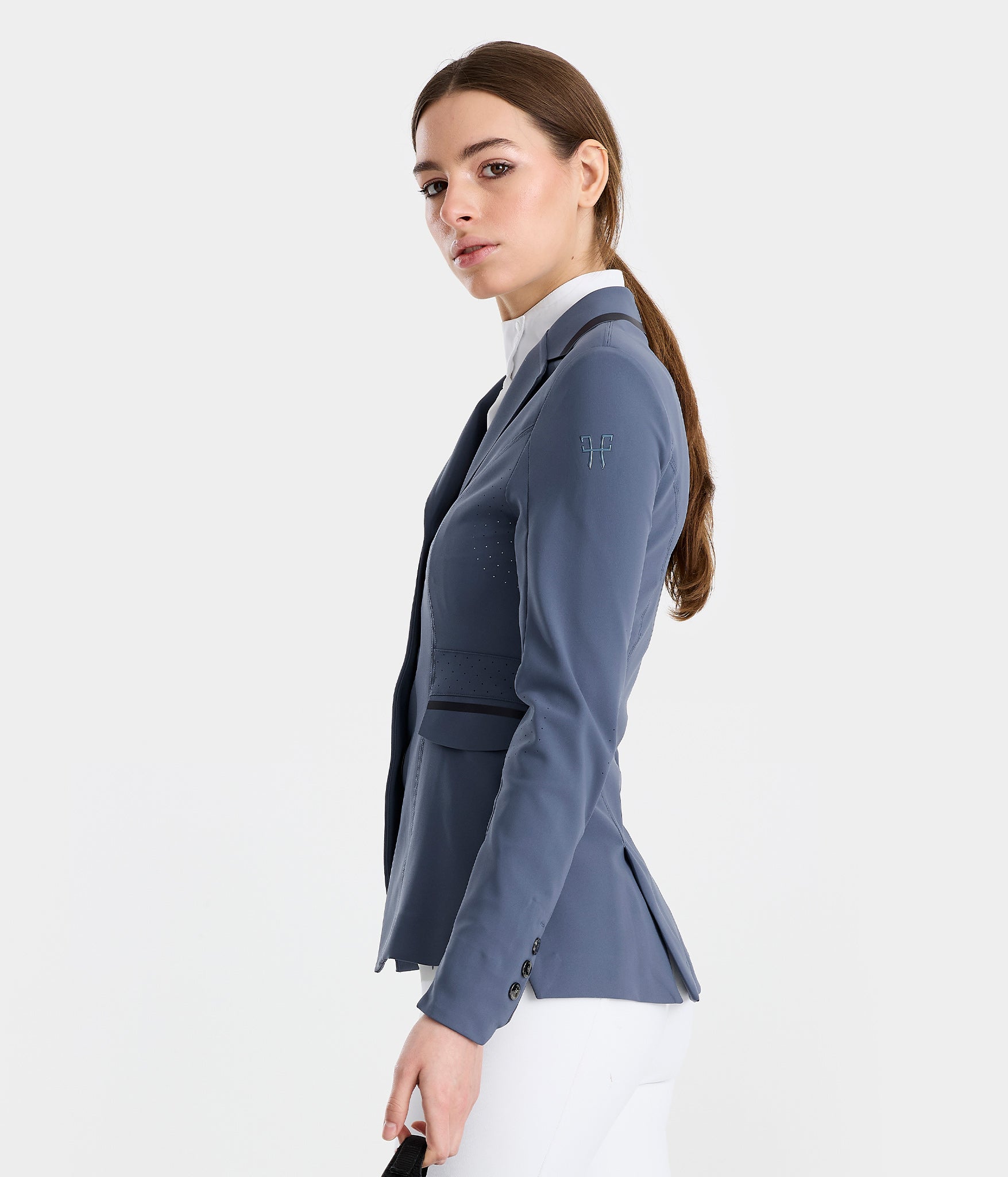Aeromade | VINTAGE INDIGO | Veste de concours d'équitation femme | Fanny Skalli | Horse Pilot