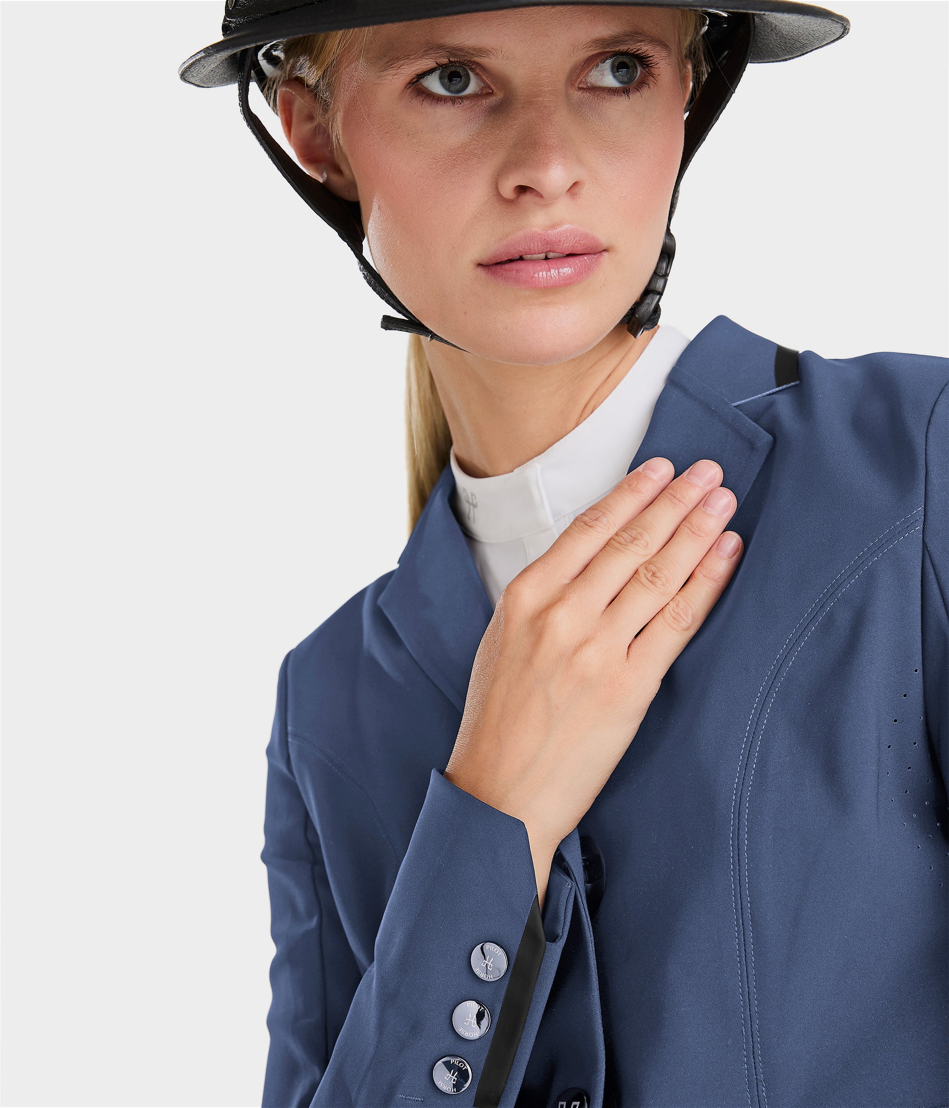 Aeromade | Bleu vintage | Veste de concours d'équitation femme | Horse Pilot
