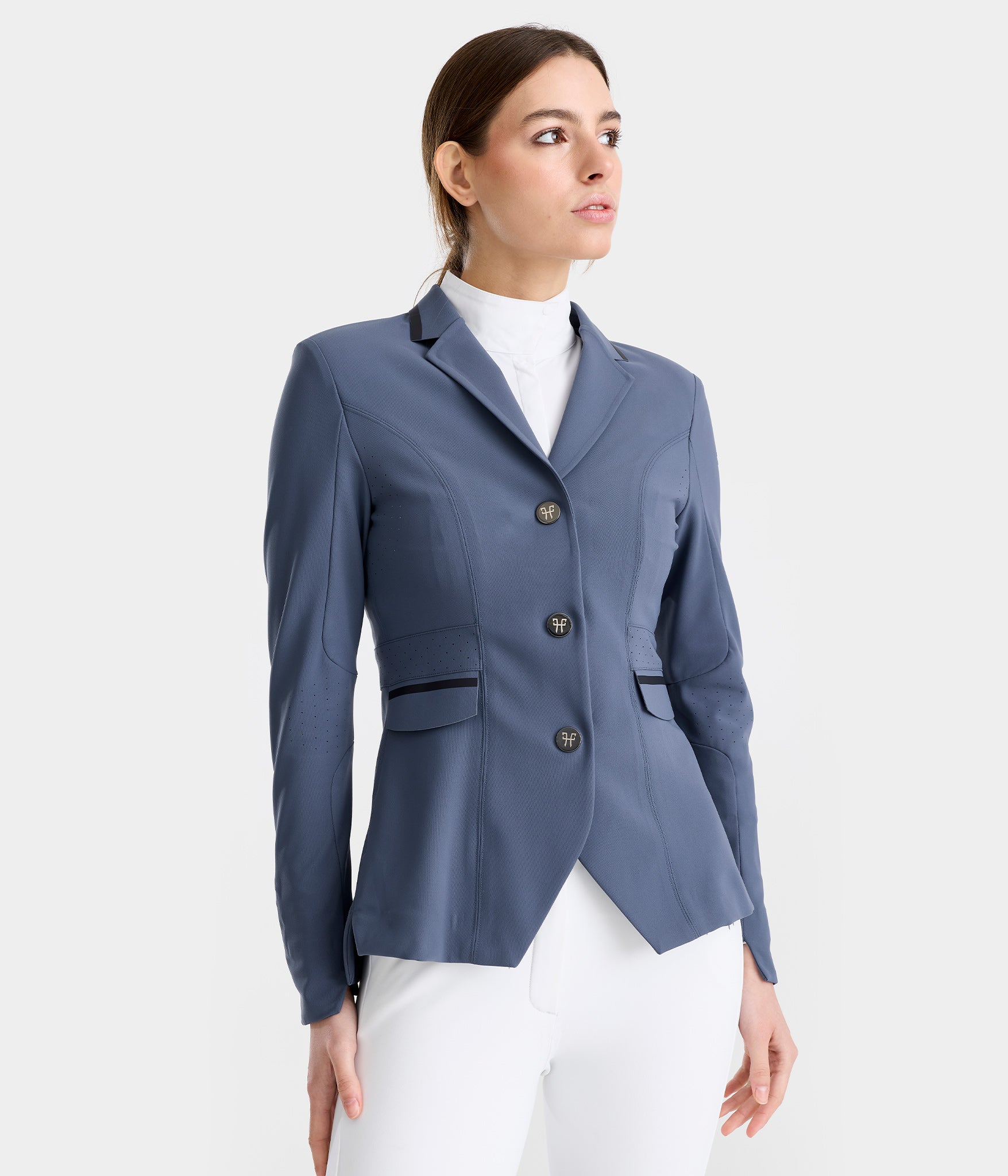 Aeromade | VINTAGE INDIGO | Veste de concours d'équitation femme | Fanny Skalli | Horse Pilot