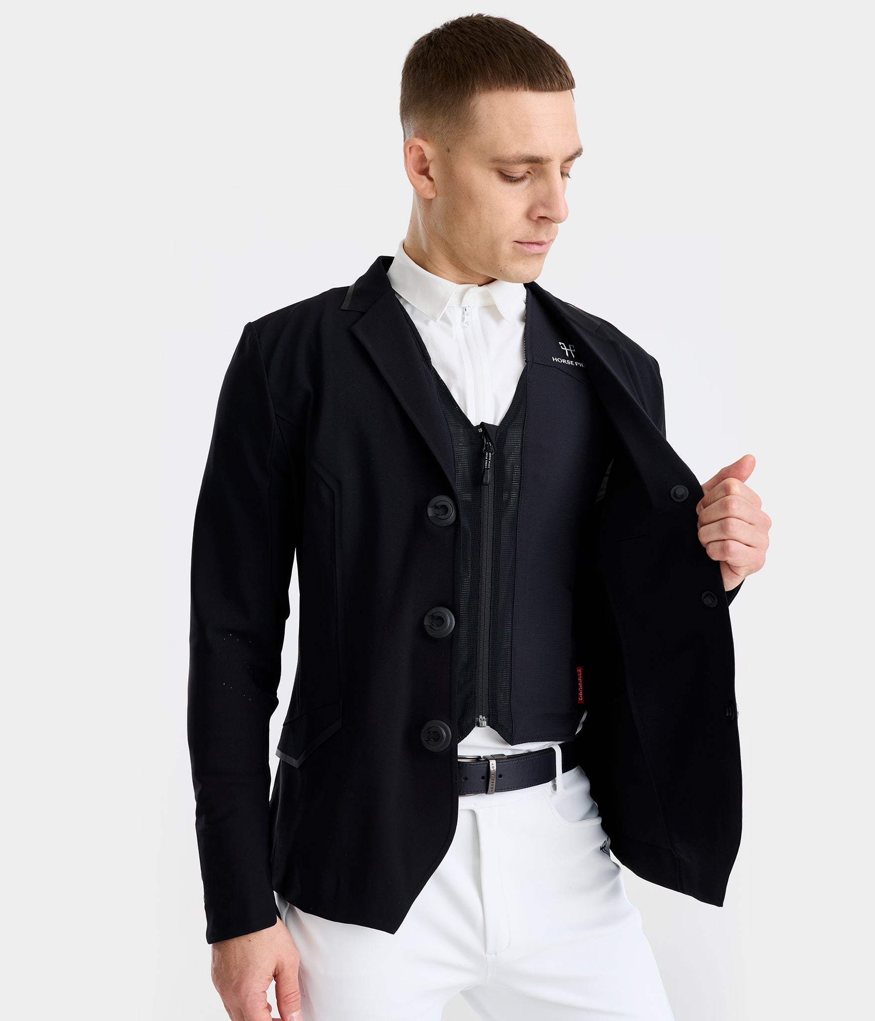 Aeromade | Noir | Veste de concours d'équitation homme | Horse Pilot