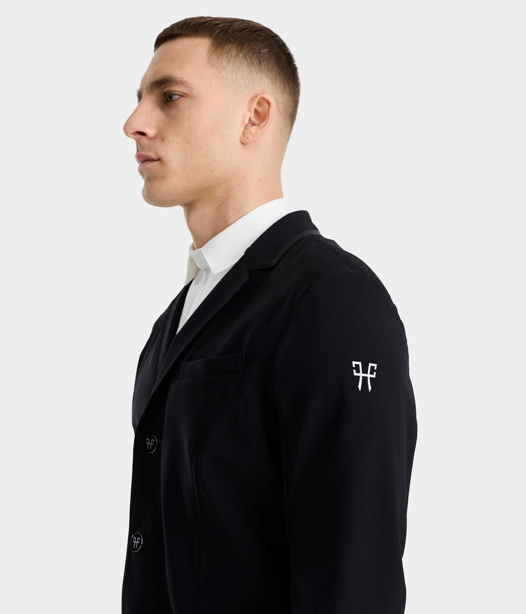 Aeromade | Noir | Veste de concours d'équitation homme | Horse Pilot