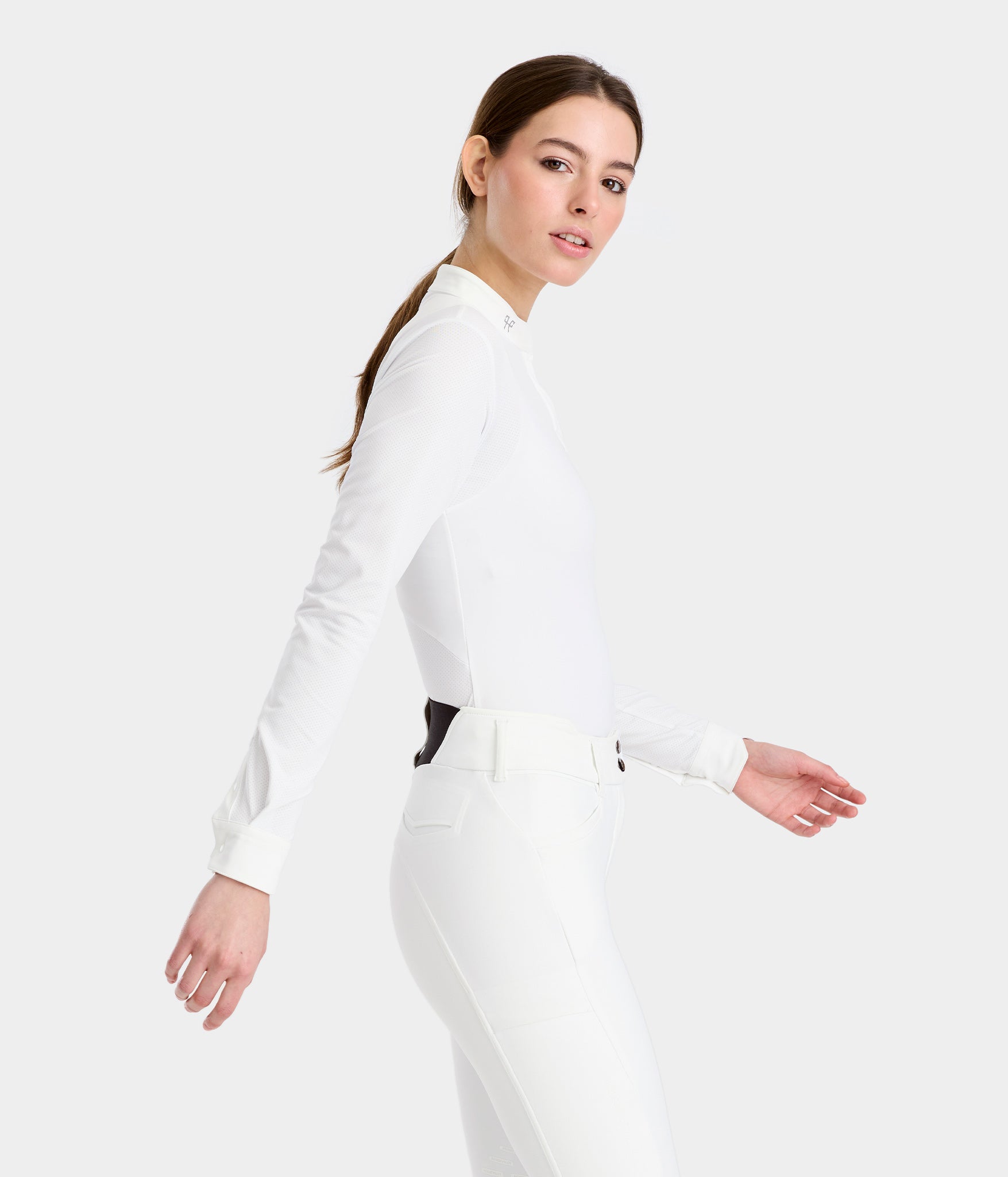 Aerolight | Blanche | Chemise de concours d'équitation manches longues femme | Horse Pilot