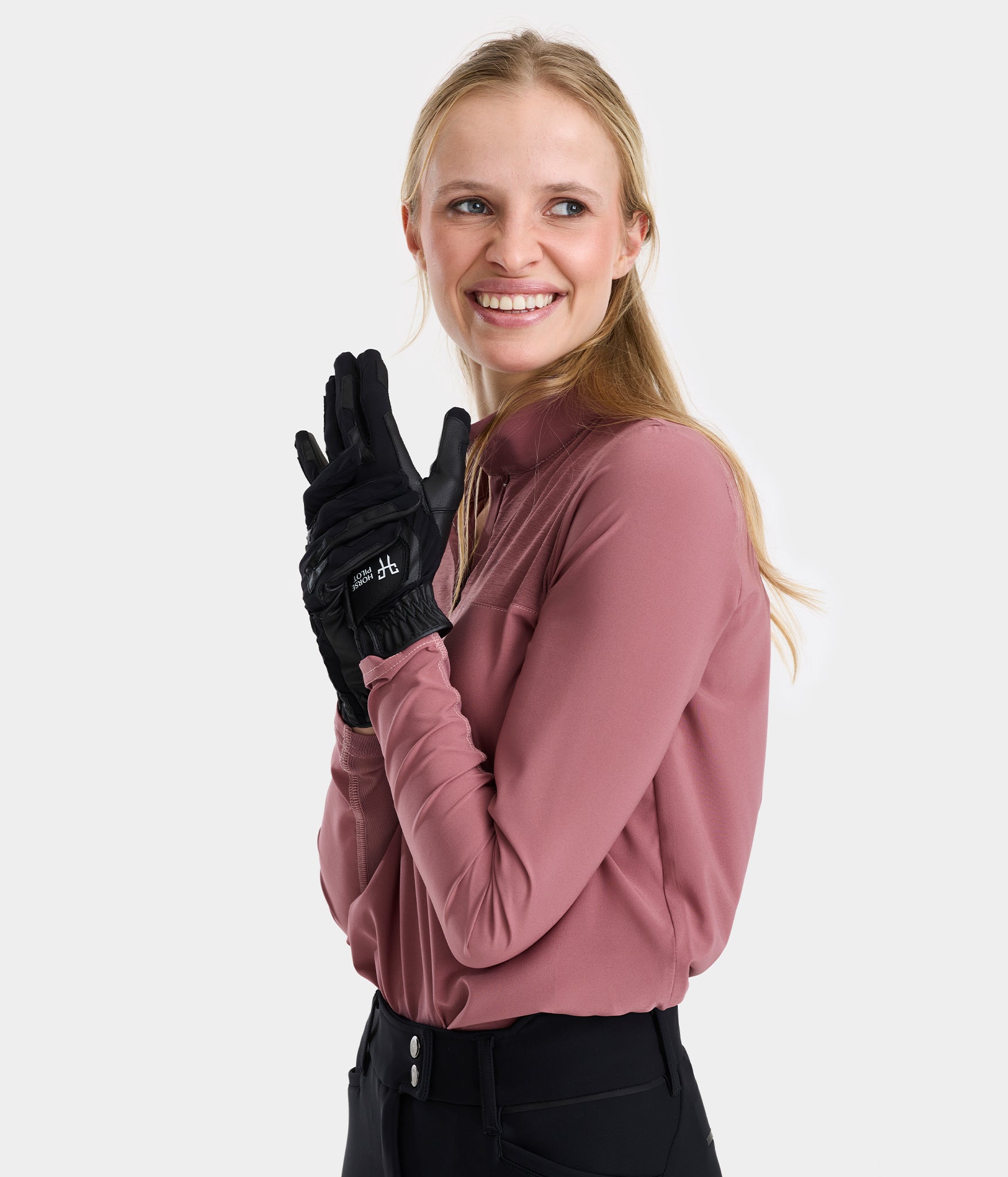 Gants d'équitation | noir | Gants en mesh | unisex | Horse Pilot
