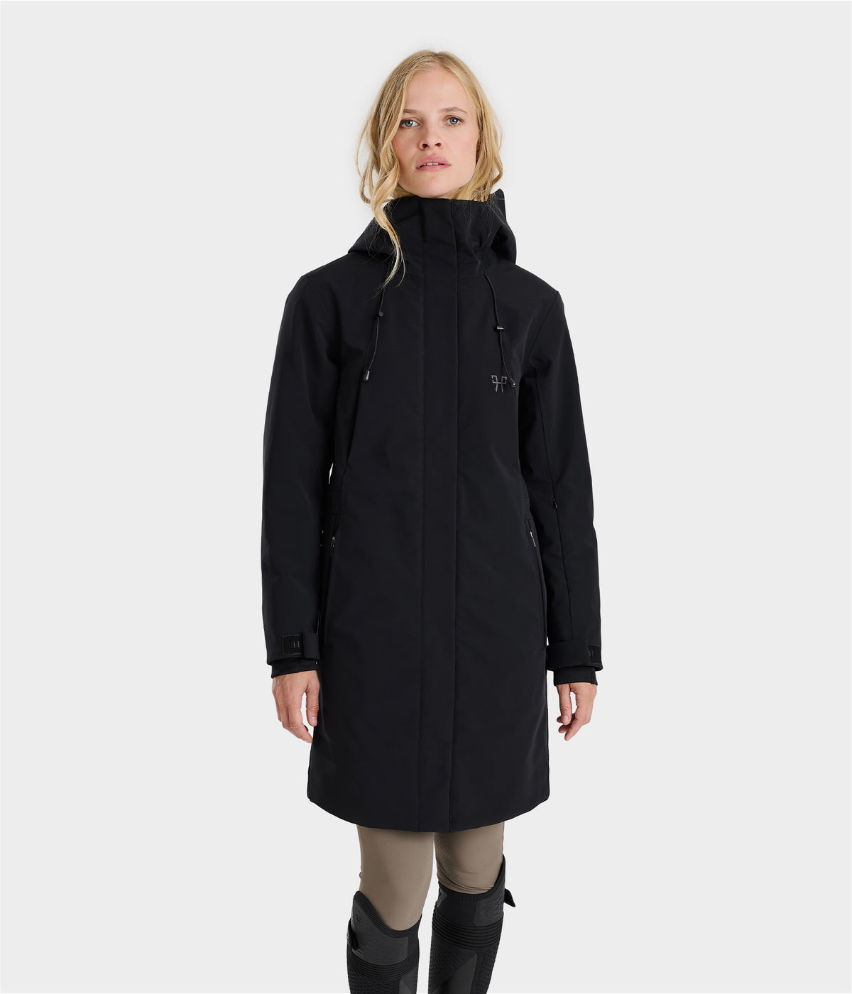 Warm, long-length Integral riding coats for women