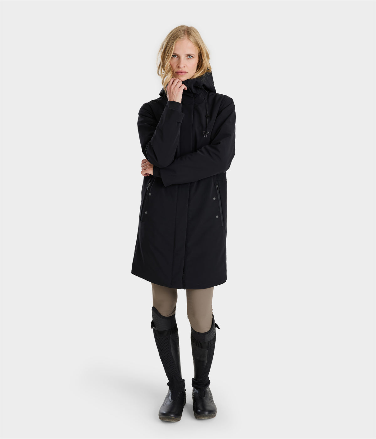 Warme, lange Integral-Reitmäntel für Damen