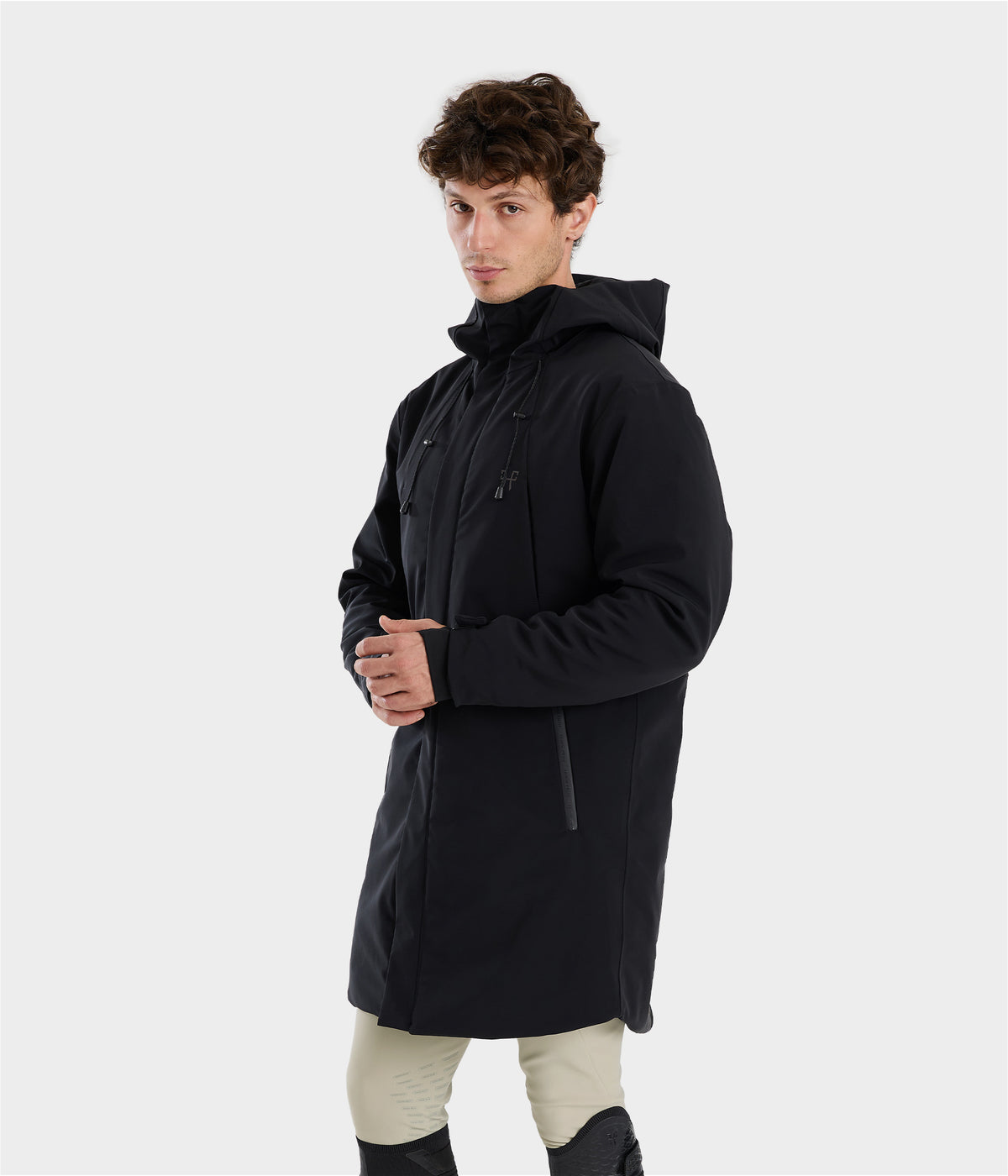 Warm, long-length Integral riding coats for men