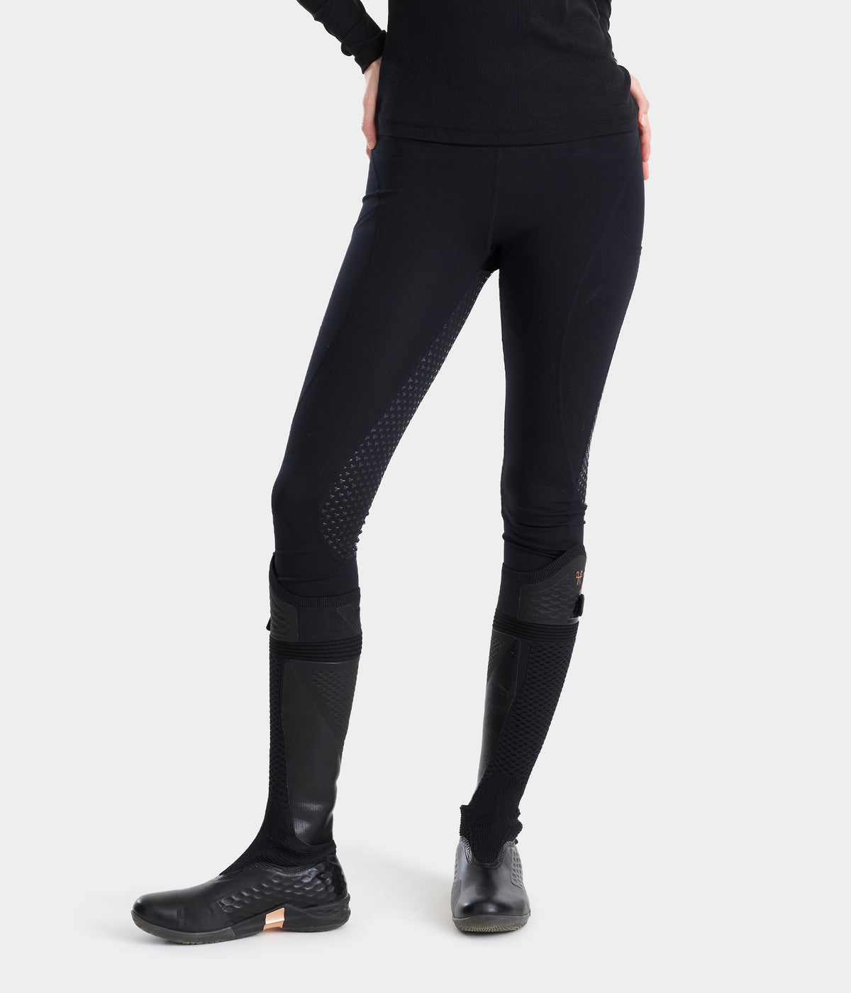 Legging | Noir | d'équitation full grip femme| Horse Pilot