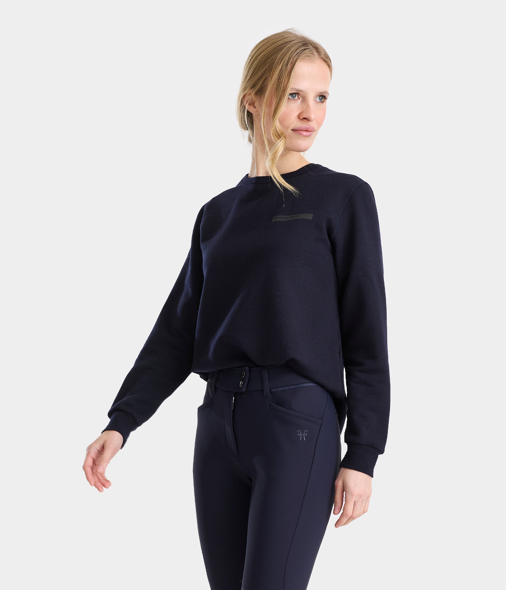 Merinos | Sweat-shirt bleu nuit d'équitation femme | Horse Pilot
