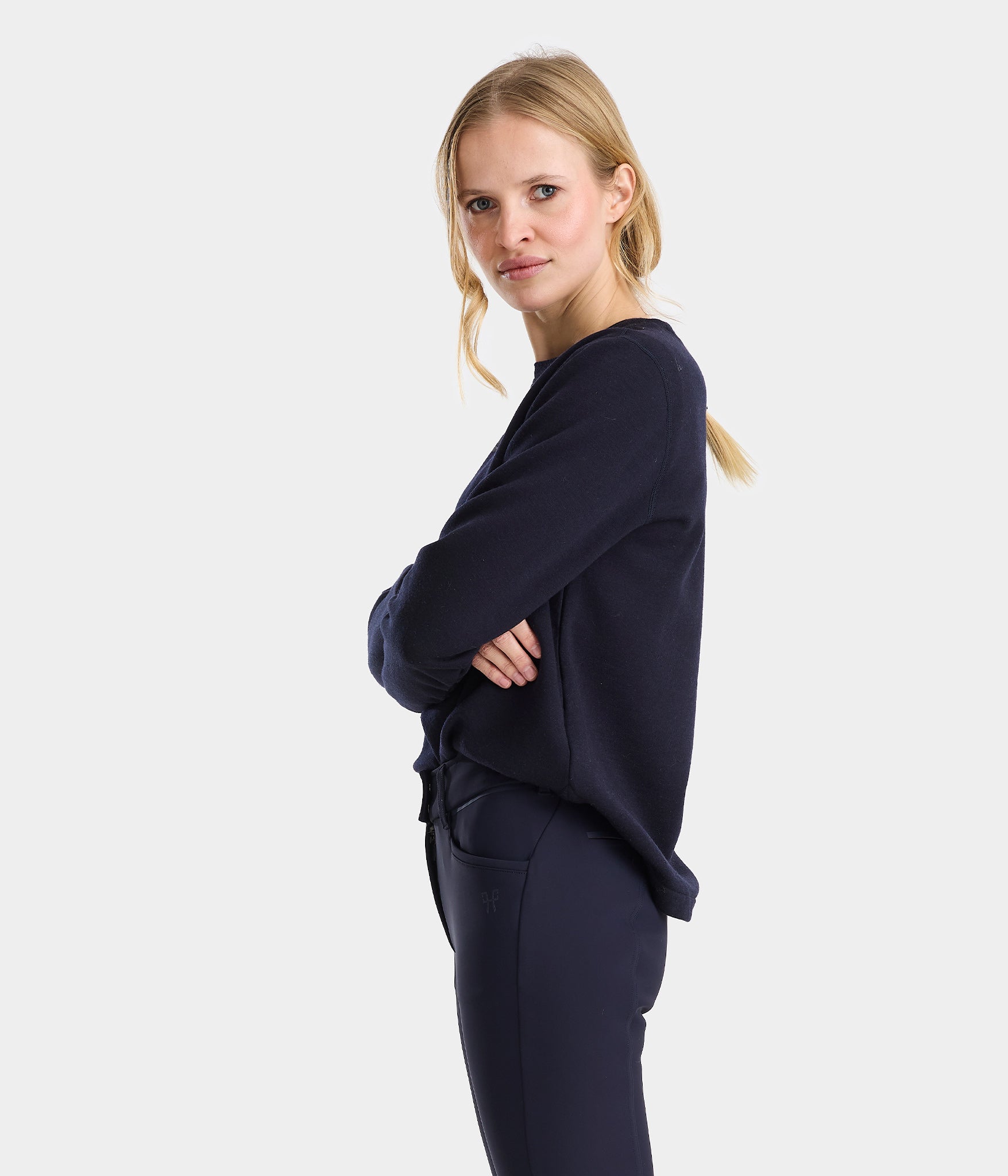 Merinos | Sweat-shirt bleu nuit d'équitation femme | Horse Pilot