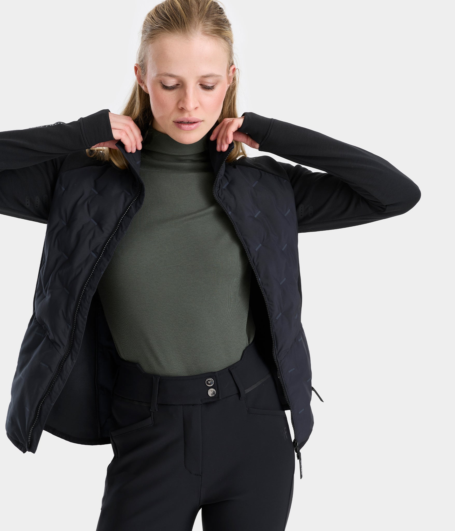 Pulse | Noir | veste doudoune légère équitation | femme | Horse Pilot