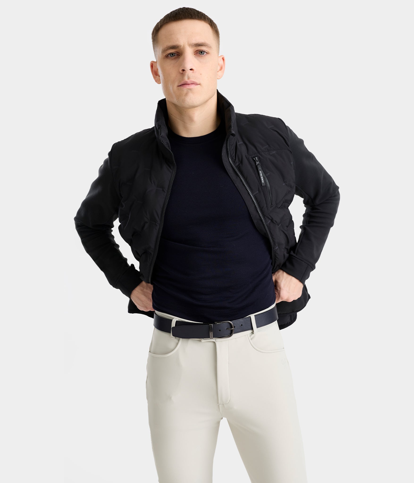Pulse | Noir | veste doudoune légère équitation | homme | Horse Pilot