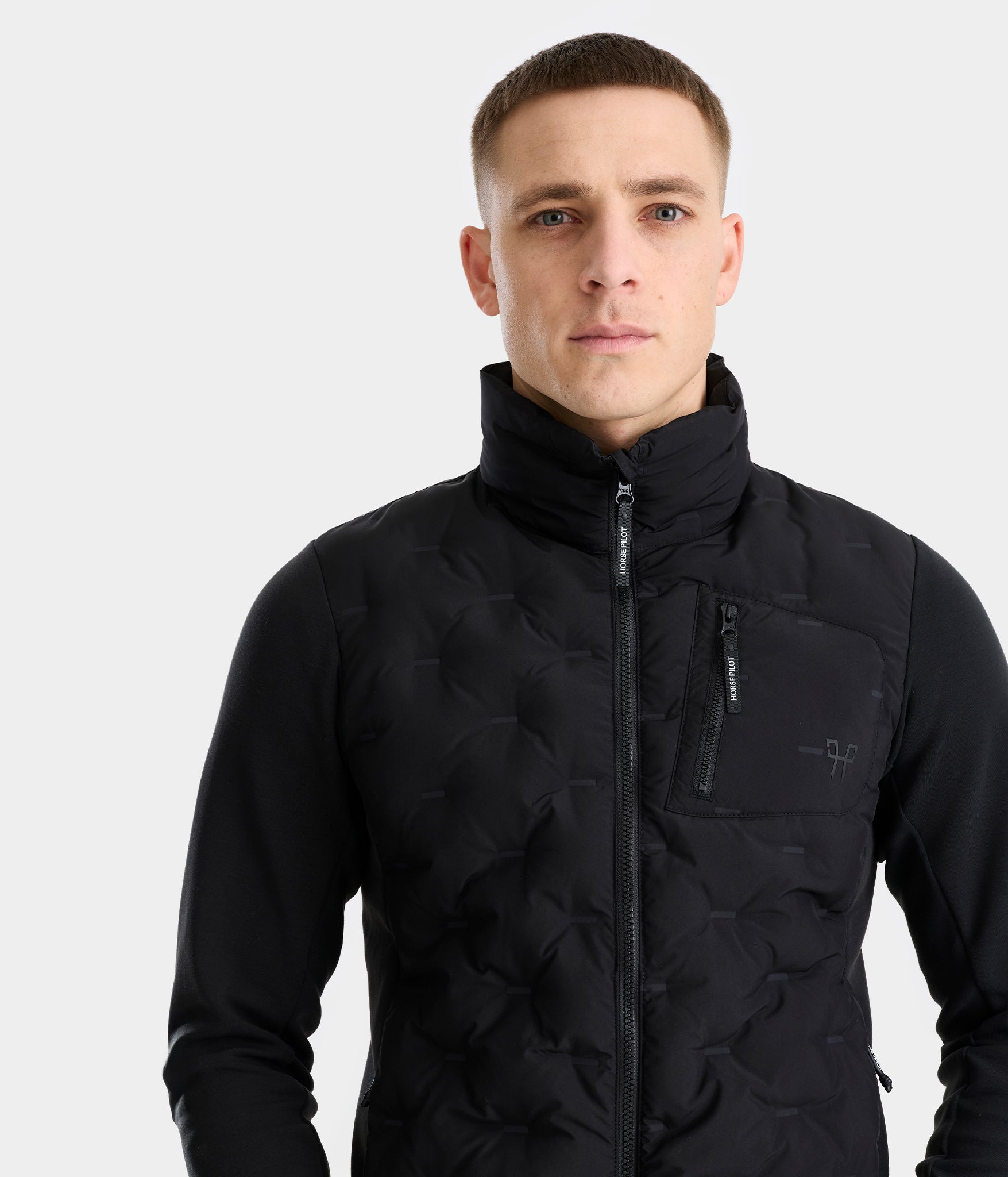 Pulse | Noir | veste doudoune légère équitation | homme | Horse Pilot