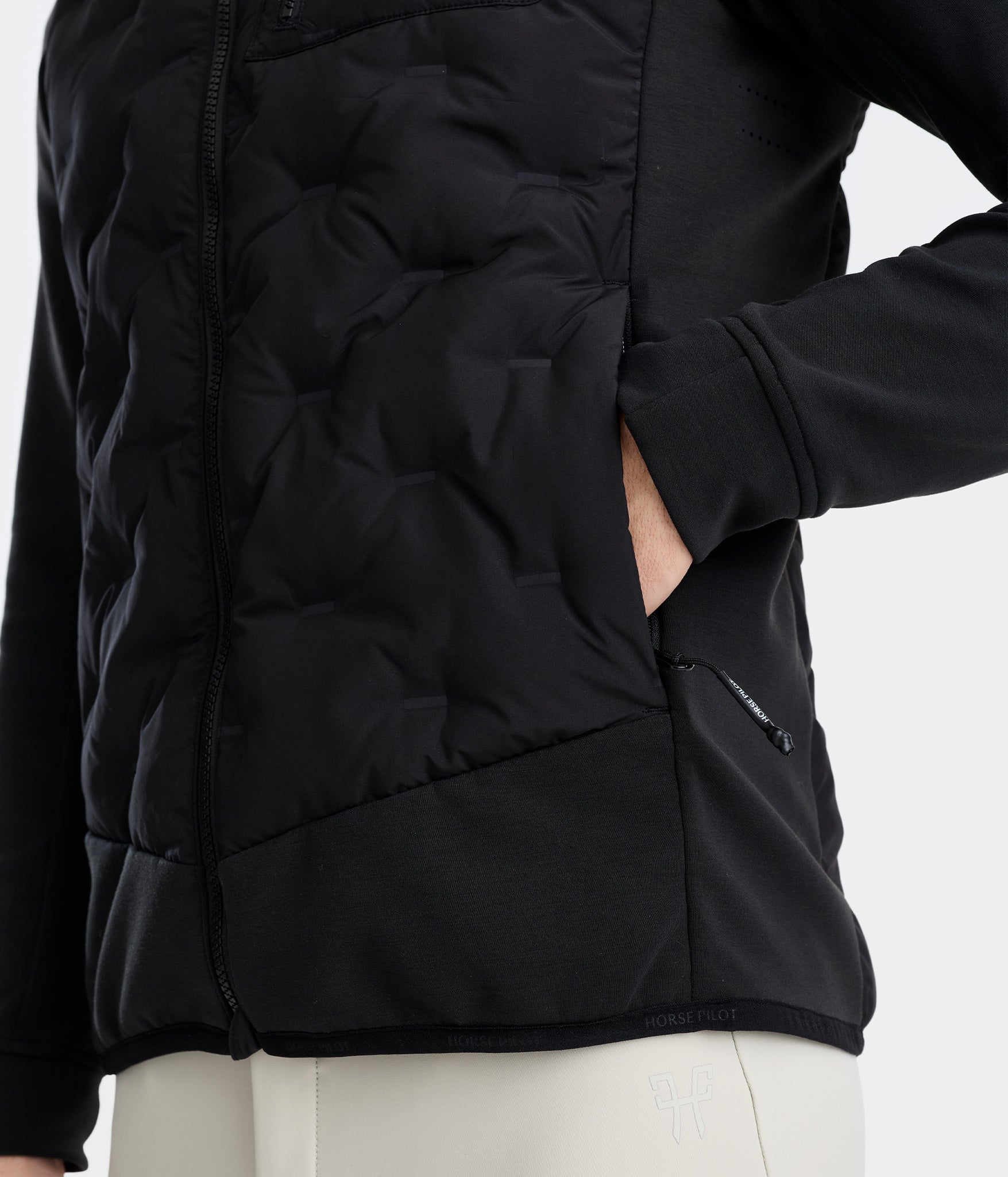 Pulse | Noir | veste doudoune légère équitation | homme | Horse Pilot