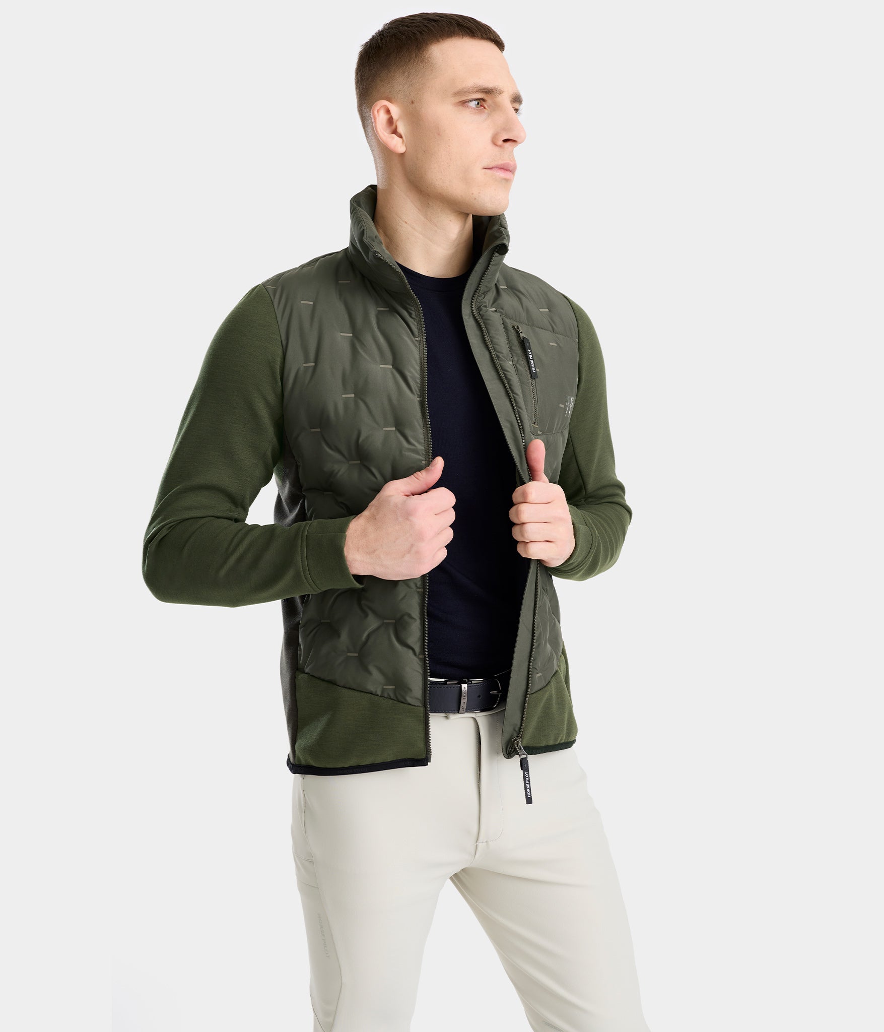 Pulse | Vert fôret | veste doudoune légère équitation | homme | Horse Pilot