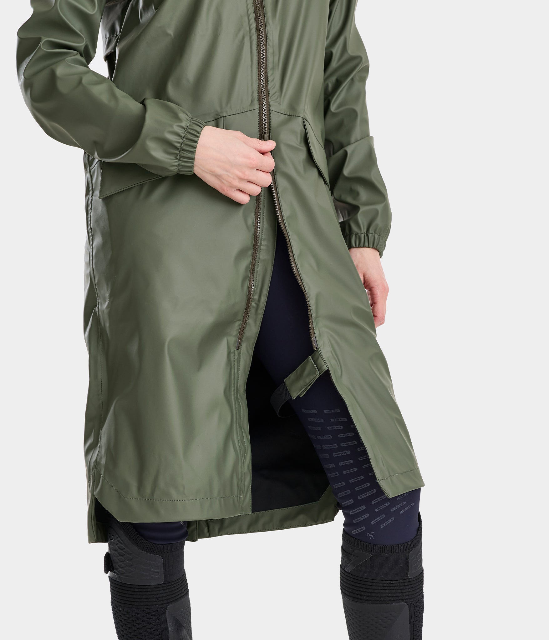Long Raintech Women's Long Waterproof Riding coat | Horse Pilot