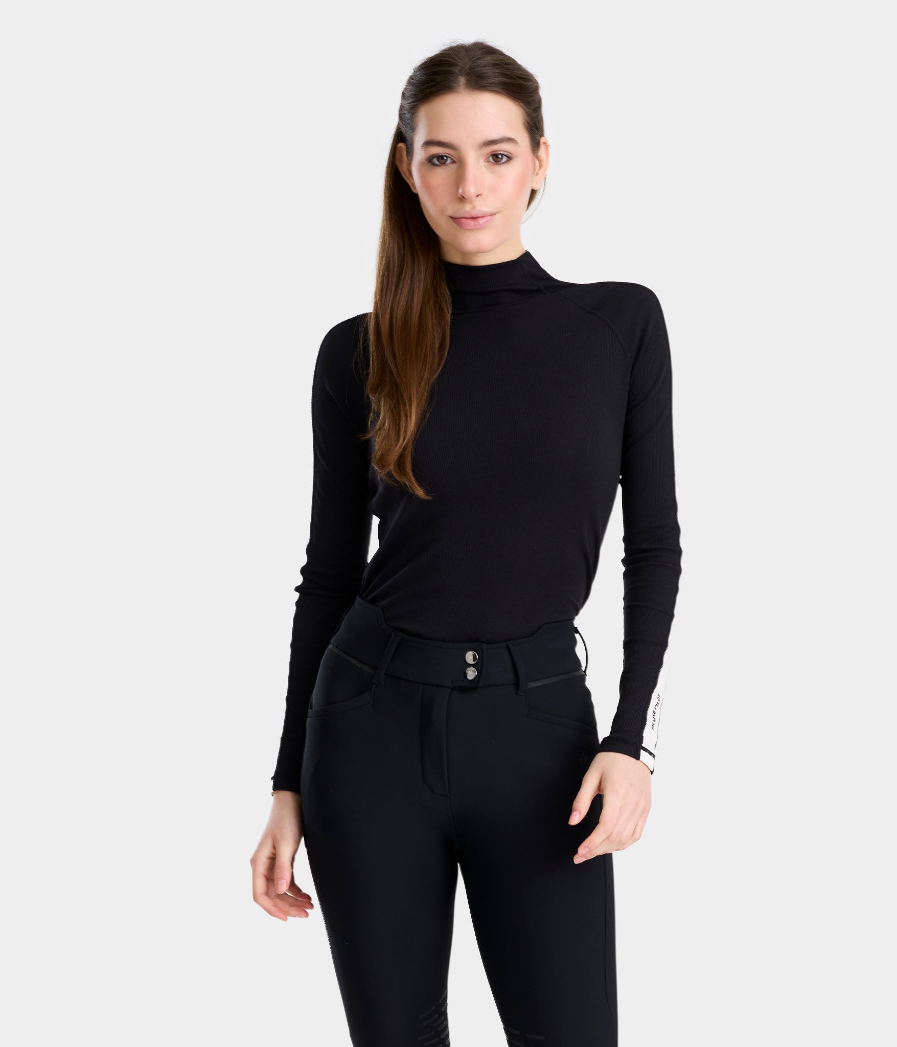 Solaris | Tee-shirt d'équitation anti UV Sunrise femme | Noir | Horse Pilot