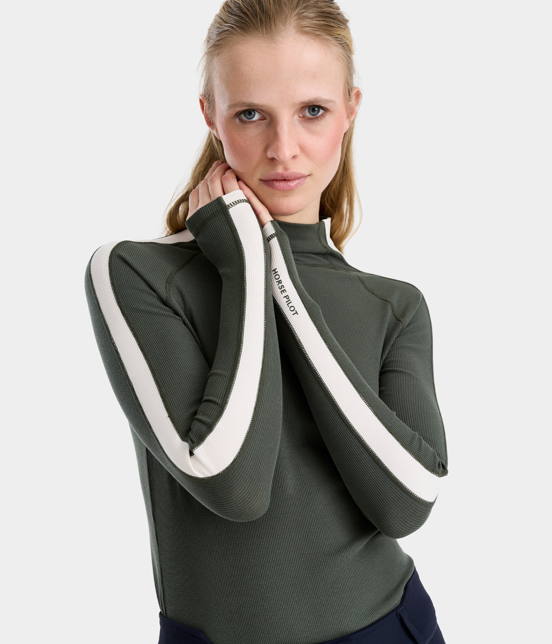 Solaris | Tee-shirt d'équitation anti UV Sunrise femme | Vert fôret | Horse Pilot