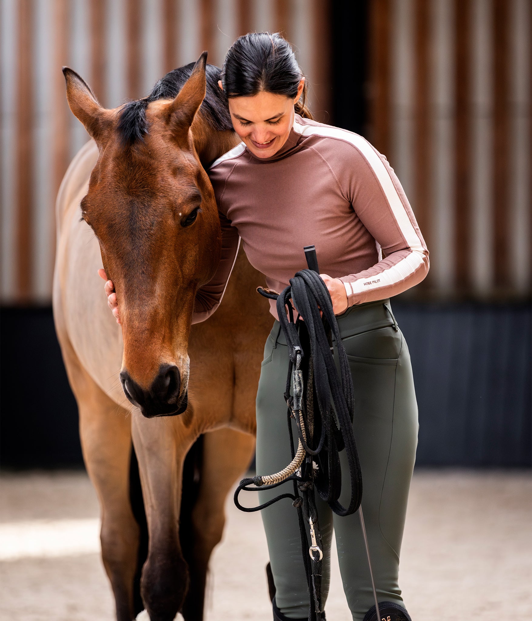 Solaris | Tee-shirt d'équitation anti UV Sunrise femme | Vieux rose | Horse Pilot