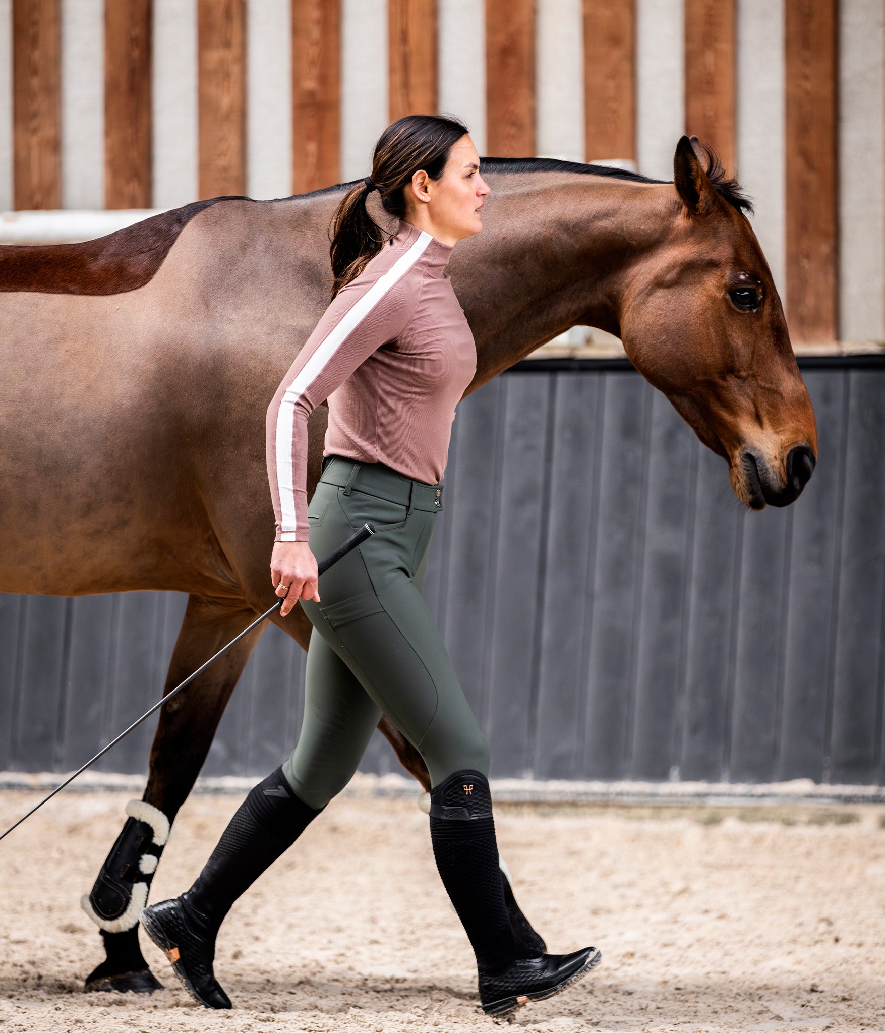Solaris | Tee-shirt d'équitation anti UV Sunrise femme | Vieux rose | Horse Pilot