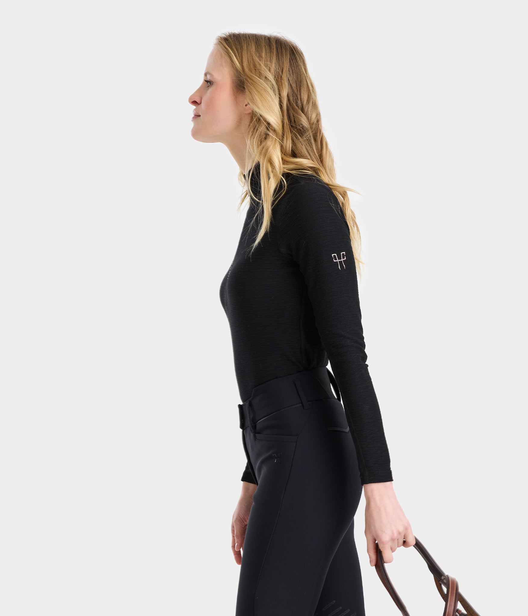 Suntech Shirt | T-shirt manches longues noir d'équitation léger anti UV femme | Horse Pilot équitation| Horse Pilot