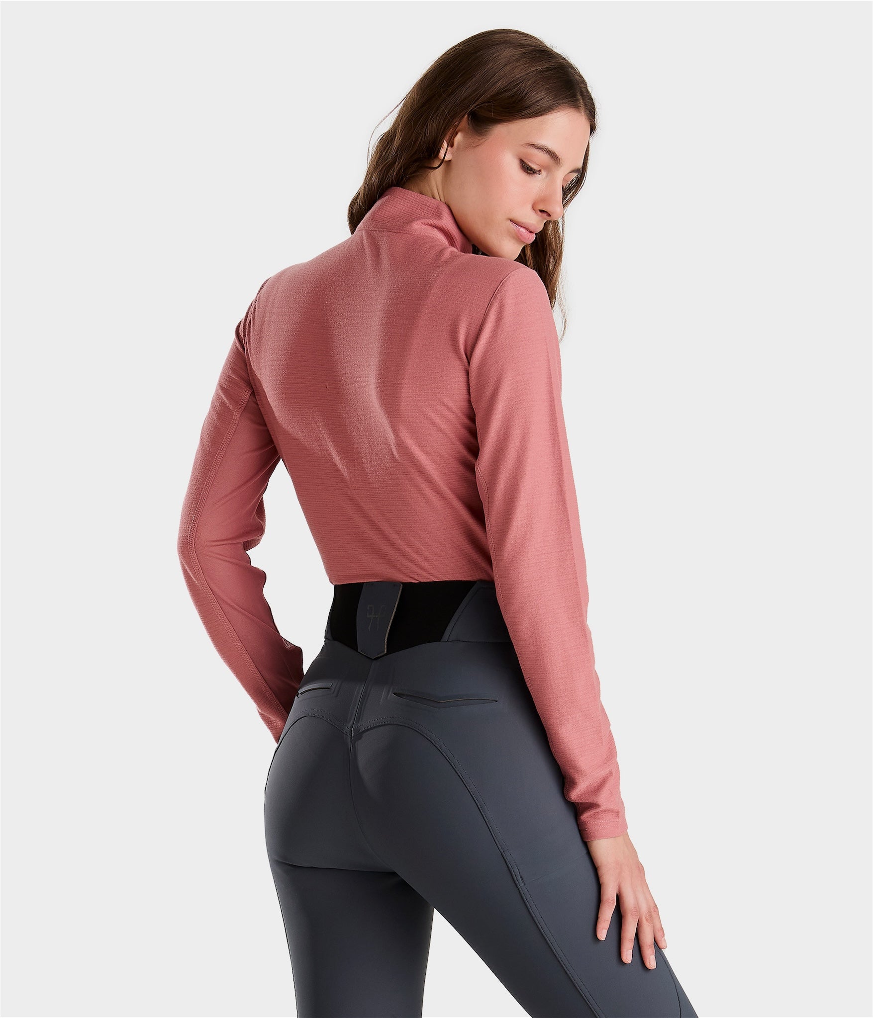 Suntech Shirt | T-shirt manches longues rose d'équitation léger anti UV femme | Horse Pilot équitation| Horse Pilot