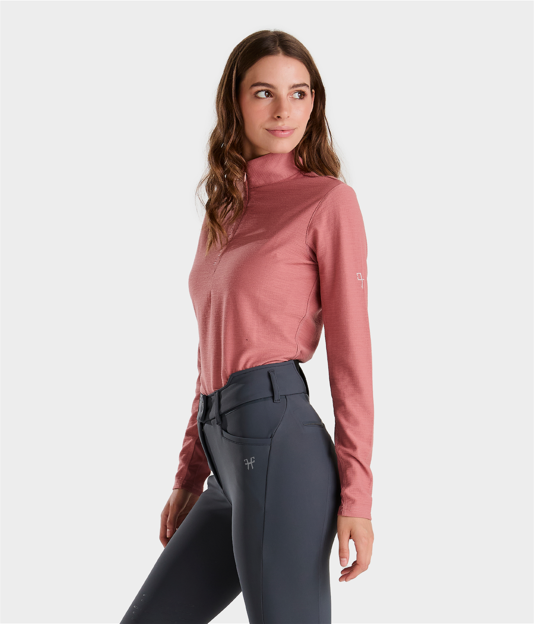 Suntech Shirt | T-shirt manches longues rose d'équitation léger anti UV femme | Horse Pilot équitation| Horse Pilot