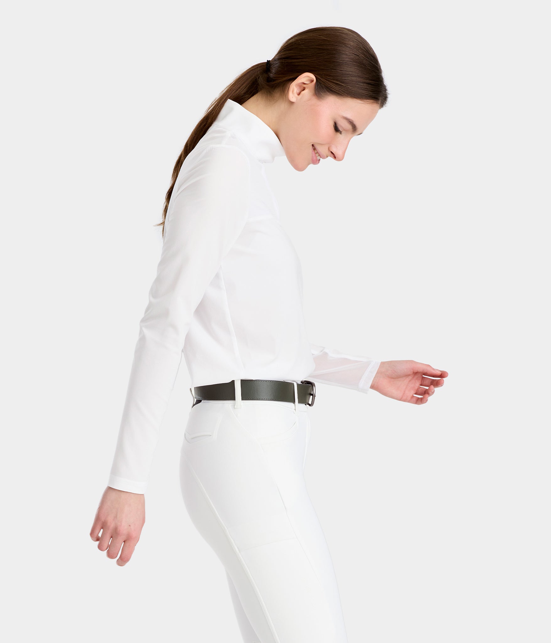 Petite Chemise D'équitation Femme Blanche - Horseware Irlande, Manches Courtes, Occasion