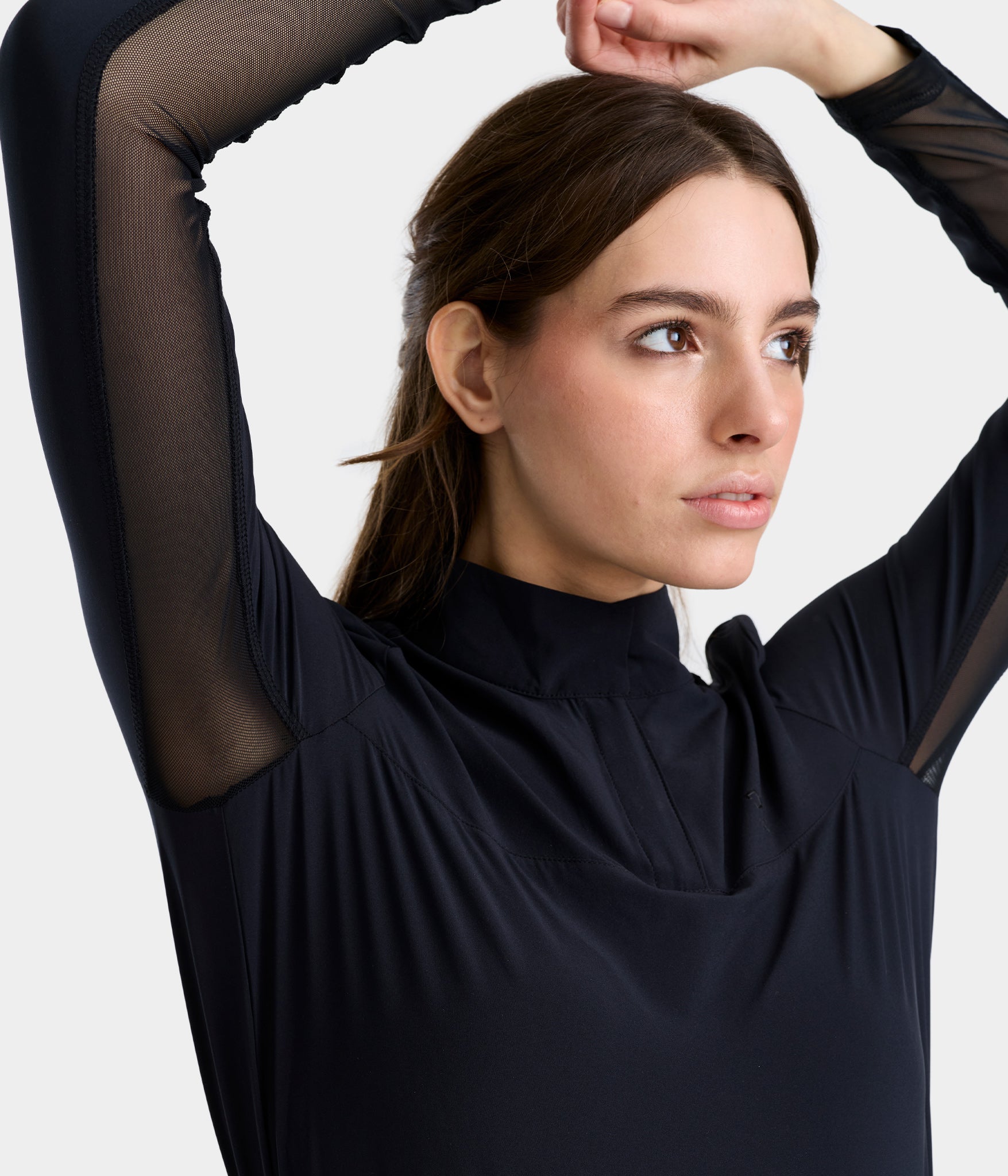 Sunrise Laura Kraut | Chemise d'équitation anti UV Sunrise femme | Noir | Horse Pilot