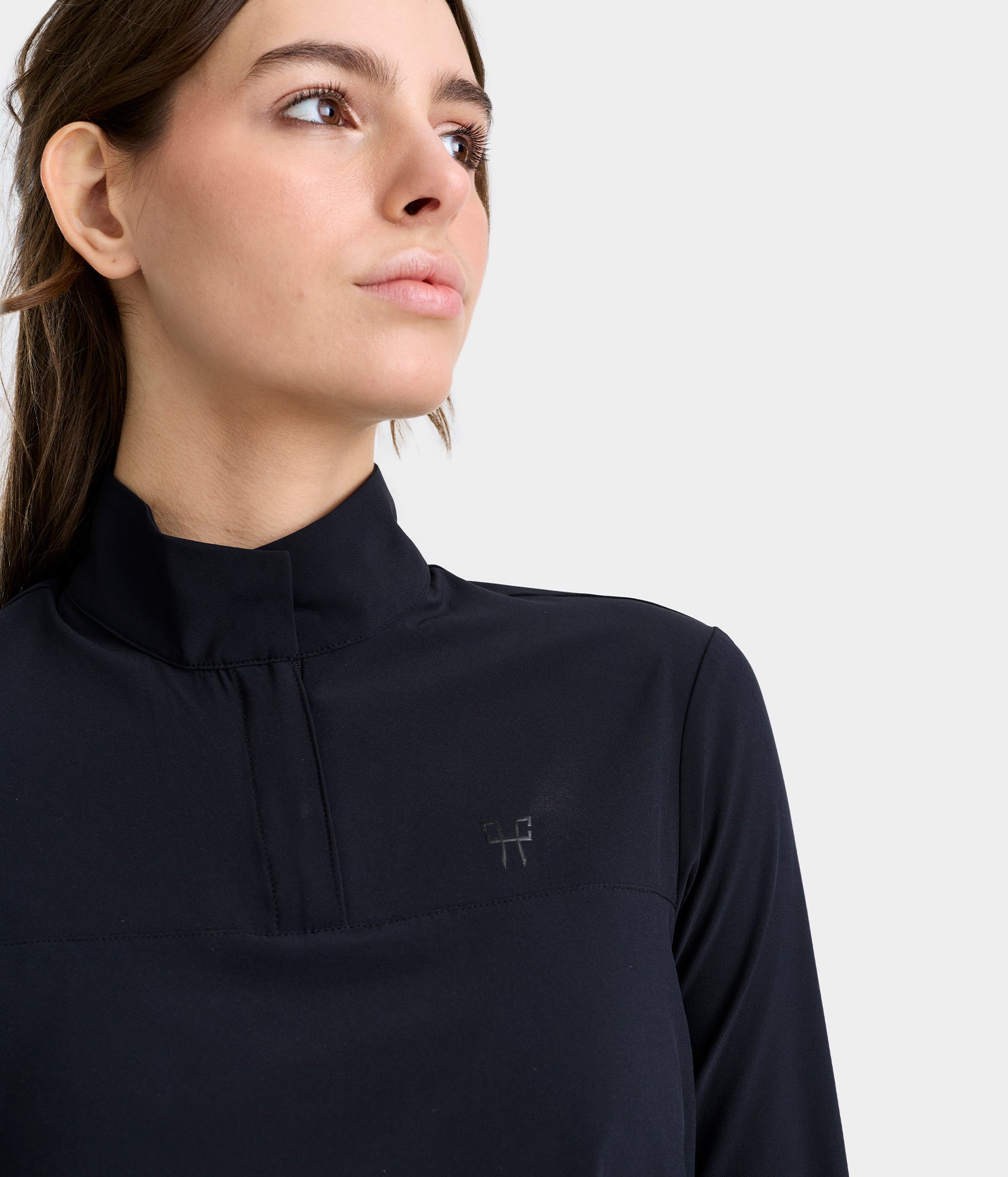 Sunrise Laura Kraut | Chemise d'équitation anti UV Sunrise femme | Noir | Horse Pilot