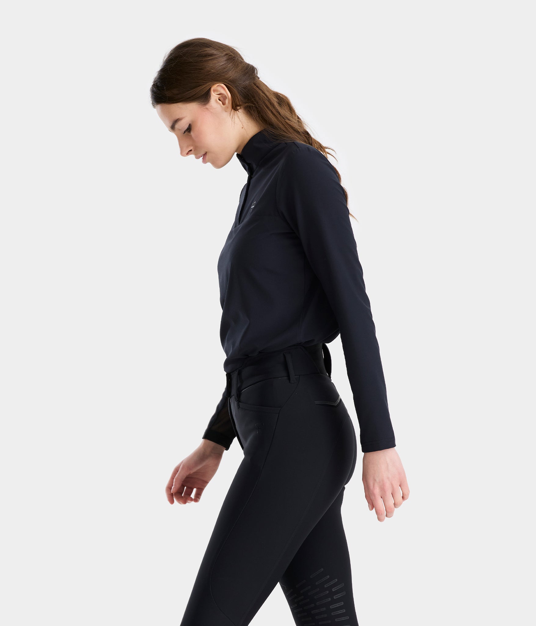 Sunrise Laura Kraut | Chemise d'équitation anti UV Sunrise femme | Noir | Horse Pilot