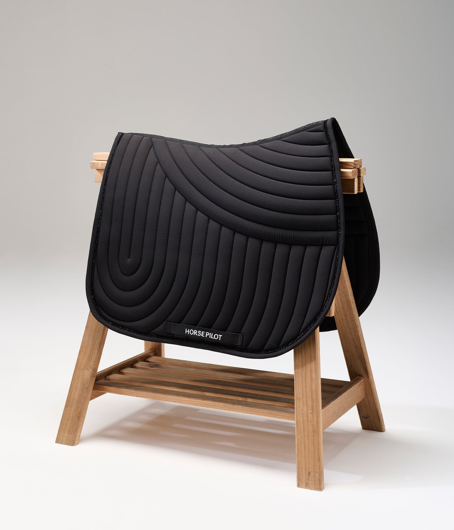 tapis de selle ergonomique d'équitation | noir paillettes | Horse Pilot