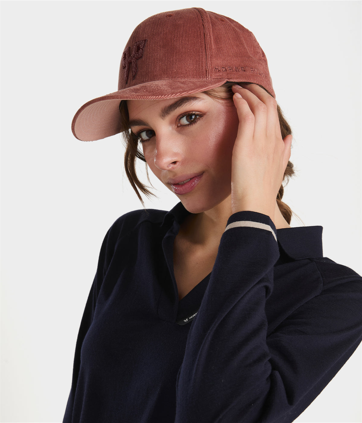 Trendy cap | Vieux rose | casquette en velour côtelé unisex | | Horse Pilot