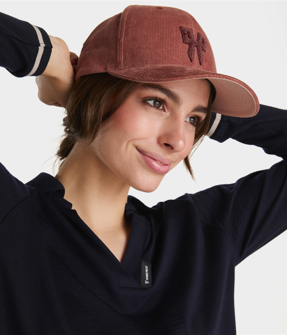 Trendy cap | Vieux rose | casquette en velour côtelé unisex | | Horse Pilot