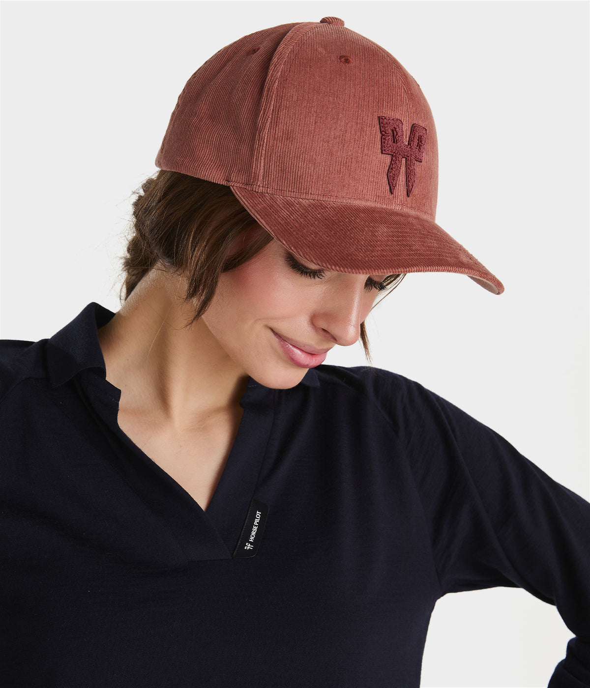 Trendy cap | Vieux rose | casquette en velour côtelé unisex | | Horse Pilot