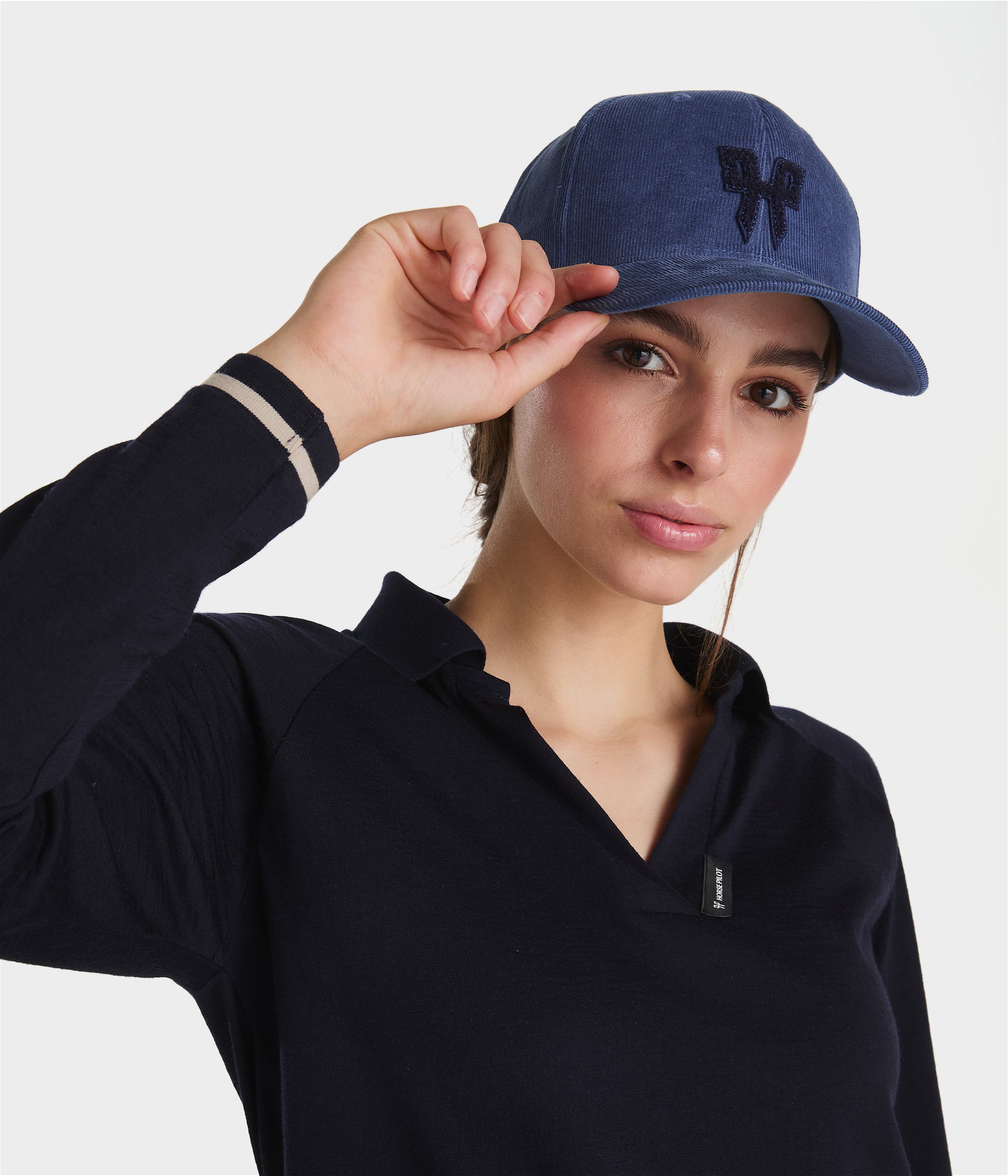 Trendy cap | Bleu vintage | casquette en velour côtelé unisex | | Horse Pilot