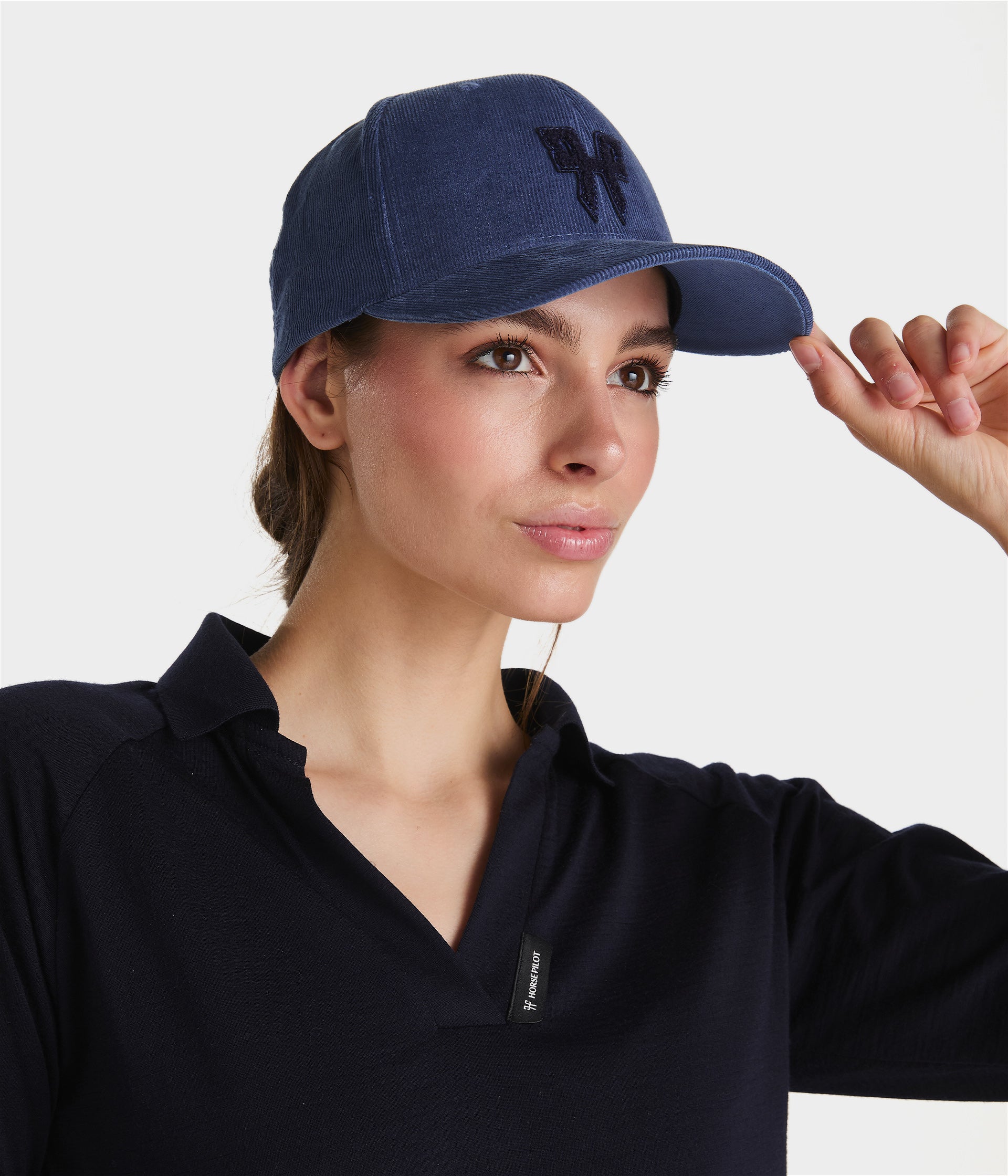 Trendy cap | Bleu vintage | casquette en velour côtelé unisex | | Horse Pilot