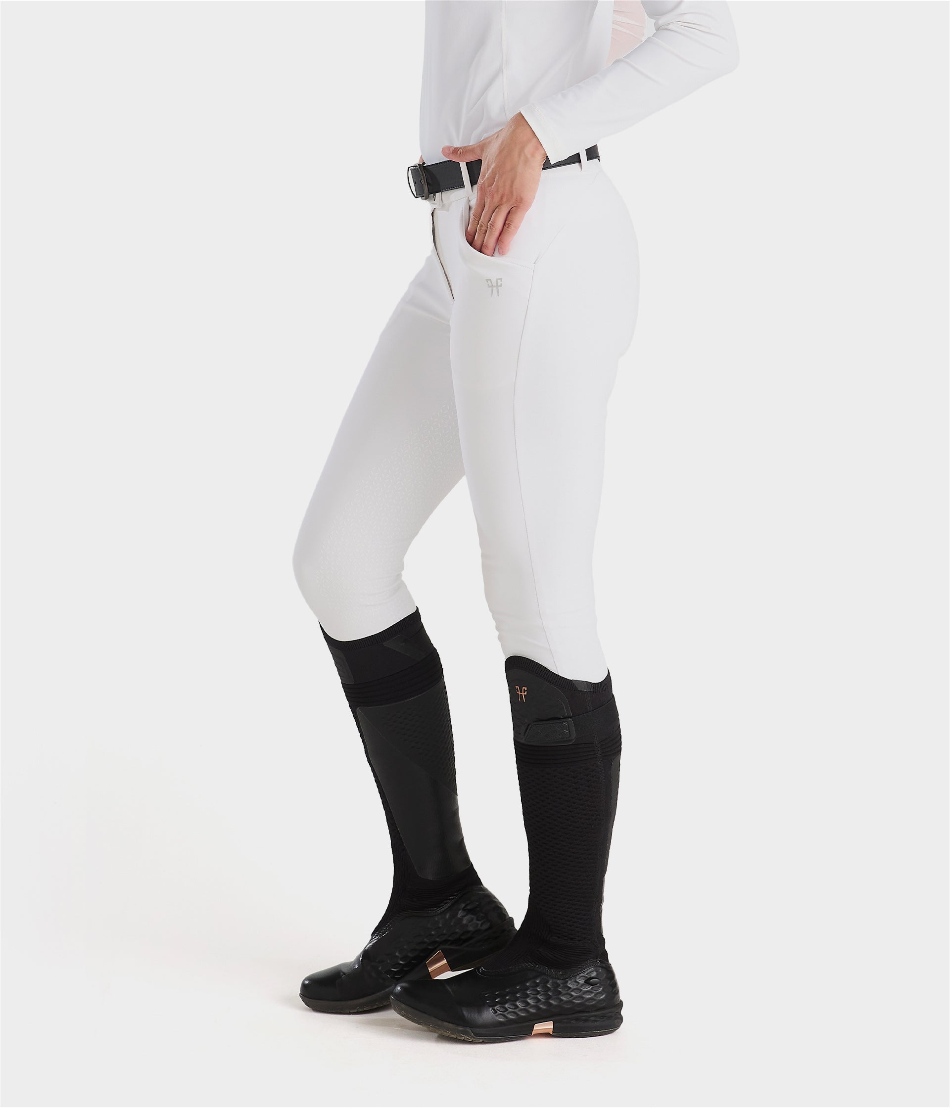 Coffret compétition femme | pantalon blanc dressage full grip | équitation | Horse Pilot