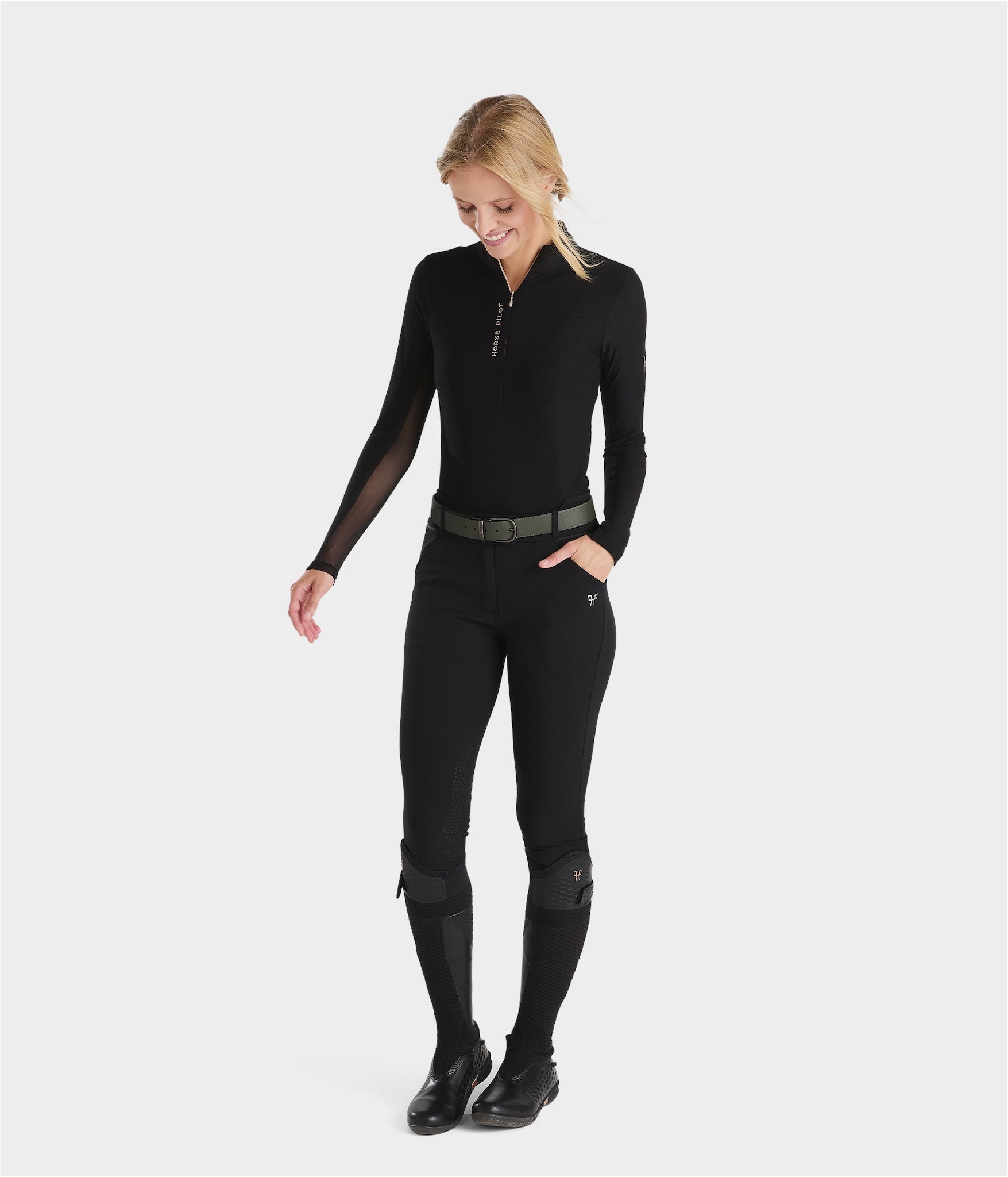 XPRI126|BLACK|PANTALON|FEMME|HORSEPILOT