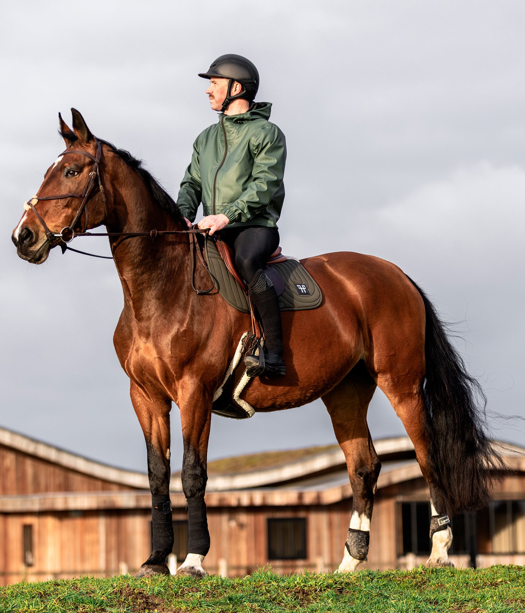 Raintech Shorts Waterproof riding coat for men | Horse Pilot